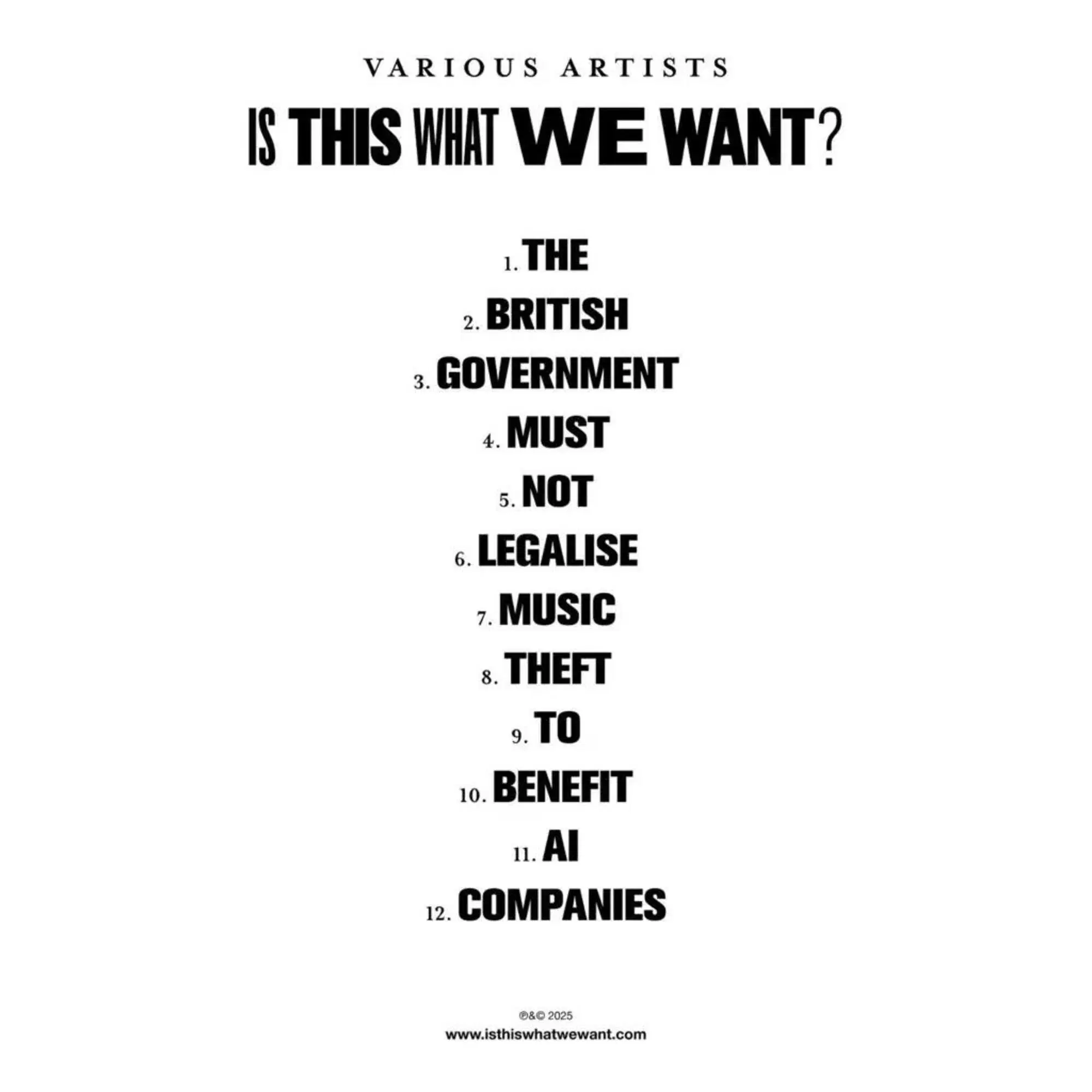 L'album muto &ldquo;Is This What We Want?&rdquo;
