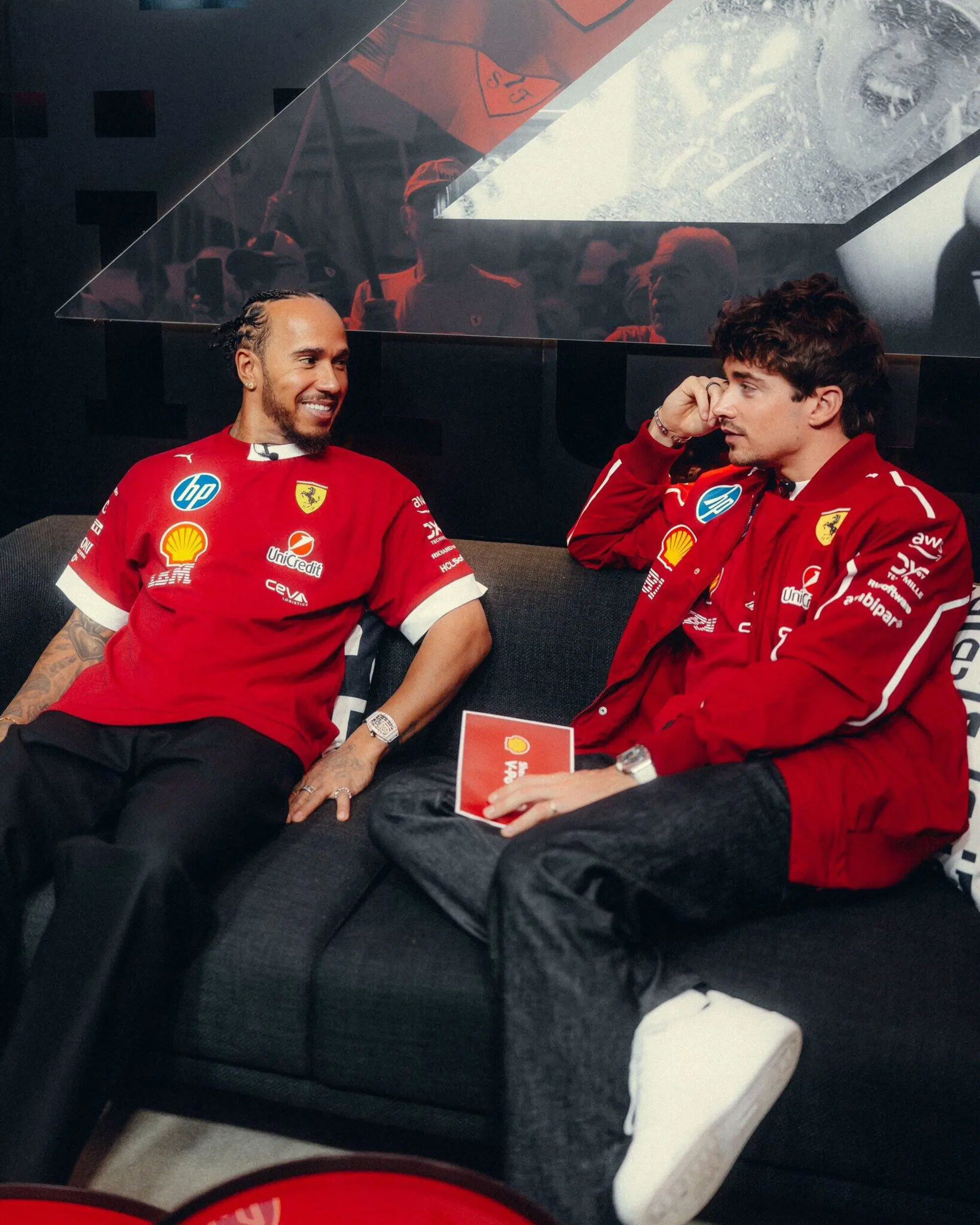 Charles Leclerc e Lewis Hamilton, Ferrari, Gran Premio d'Australia