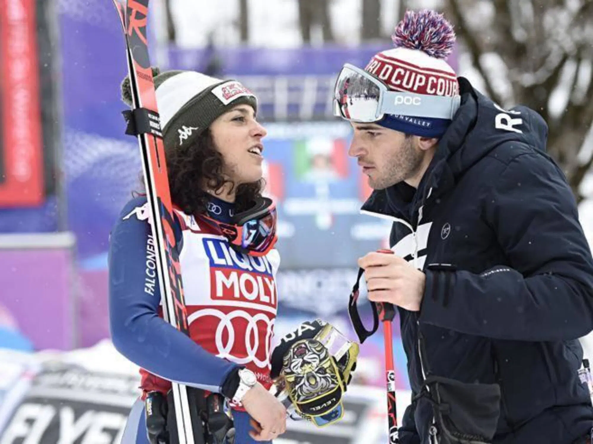 Federica Brignone con il fratello