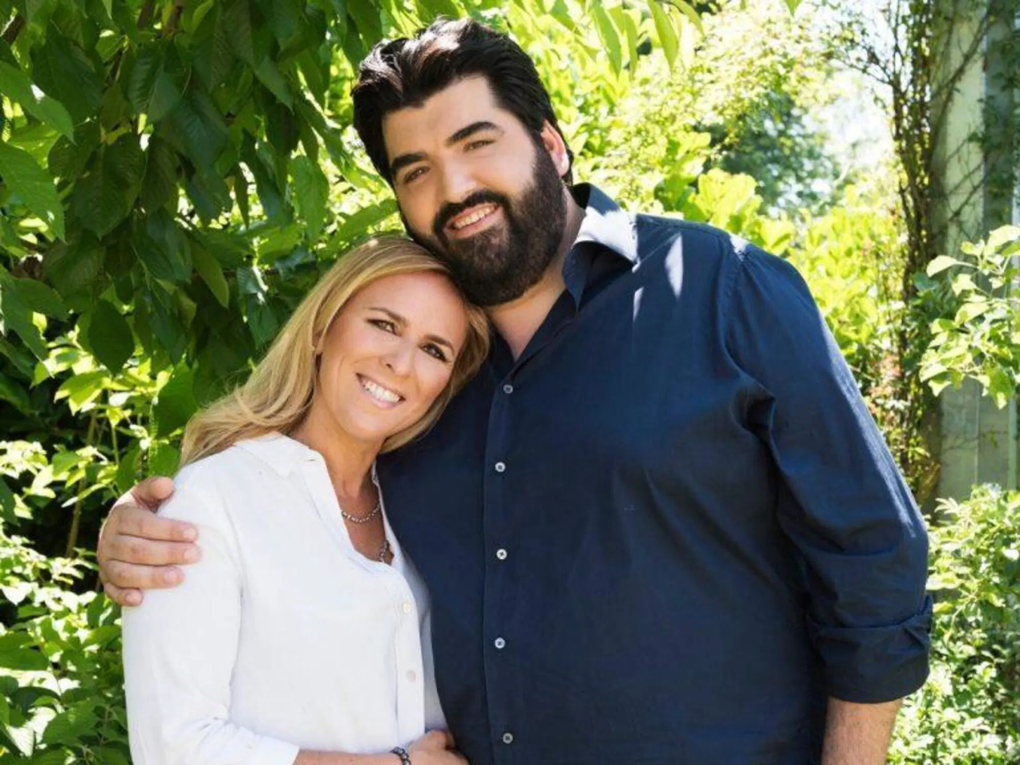 Antonino Cannavacciuolo con la moglie