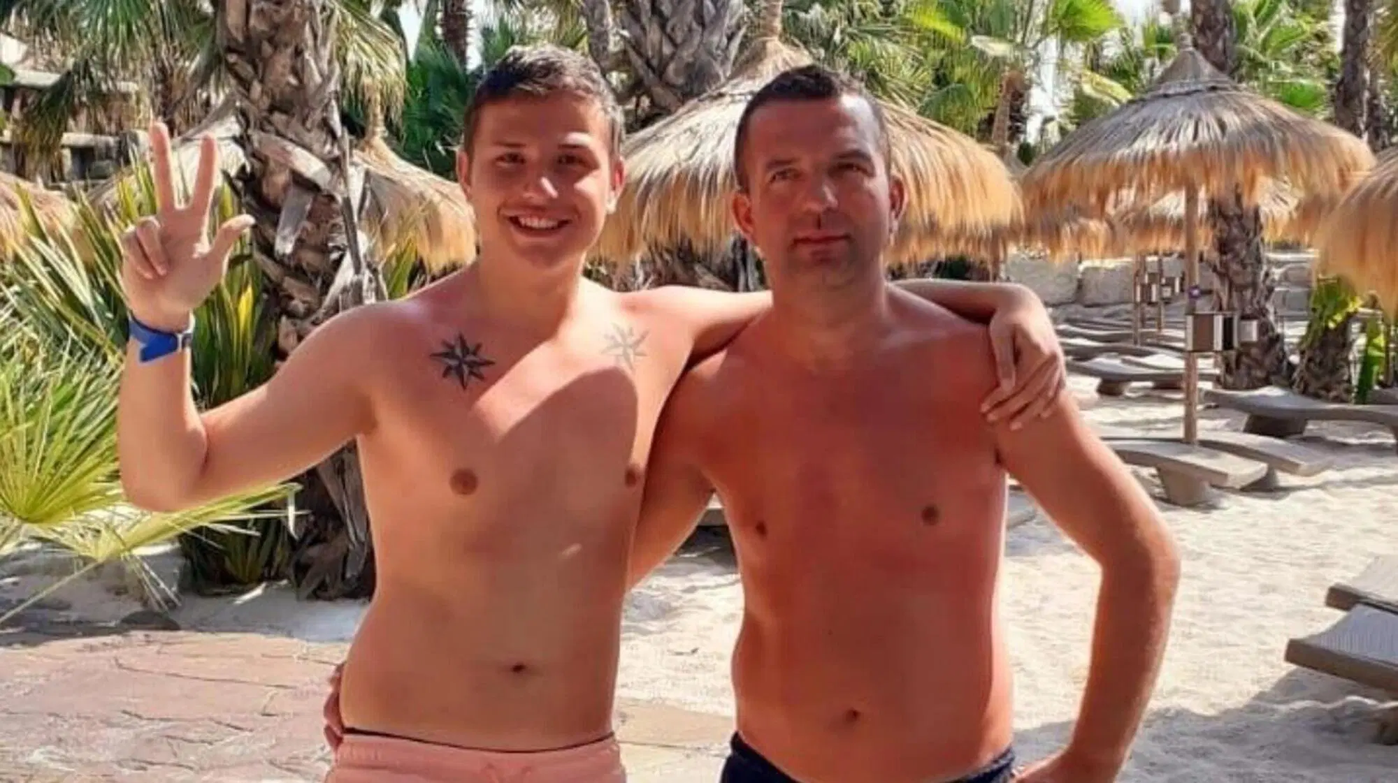 Bojan Panic con il padre Simeun