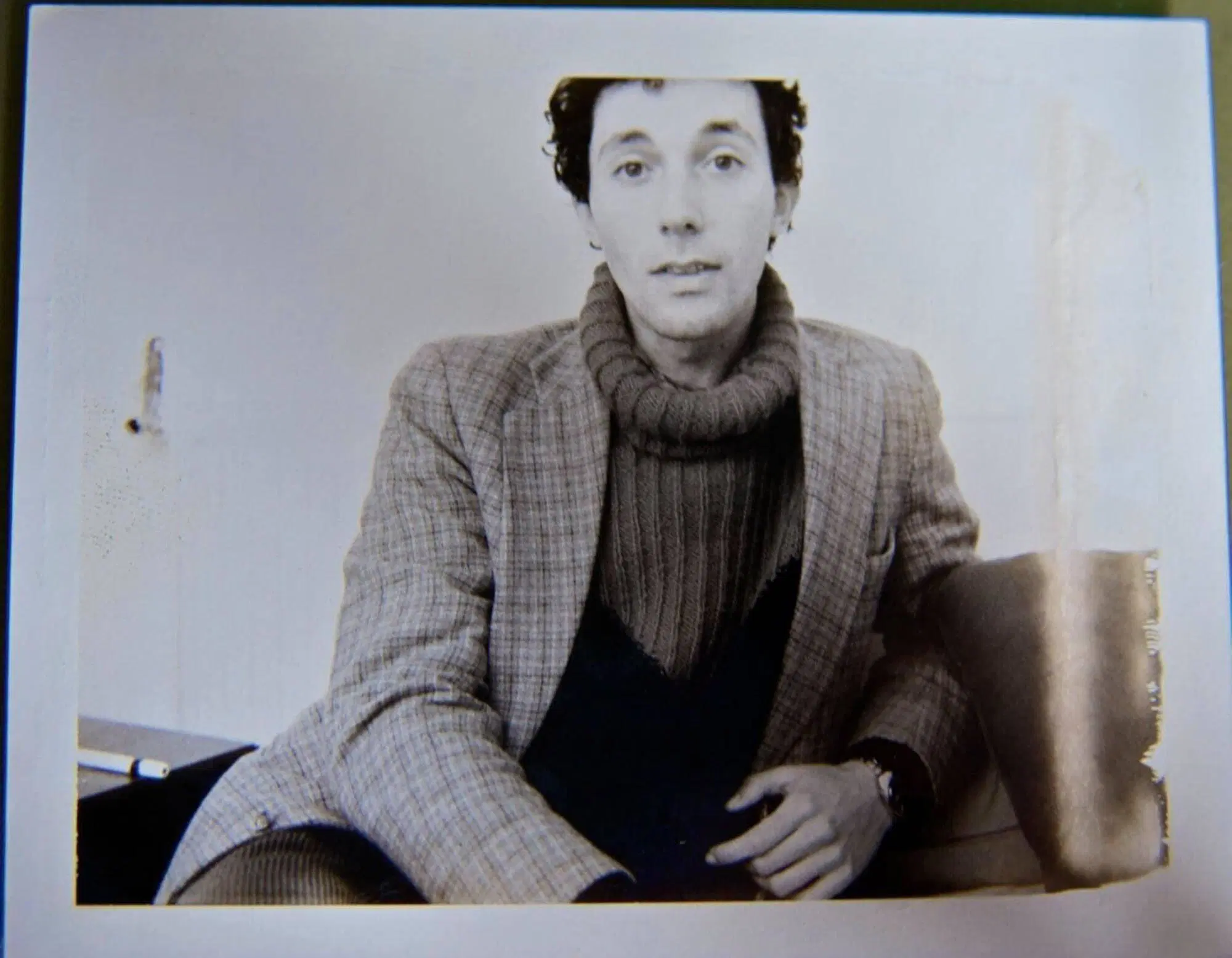 Fulvio Abbate fotografato da Mario Schifano, 1986