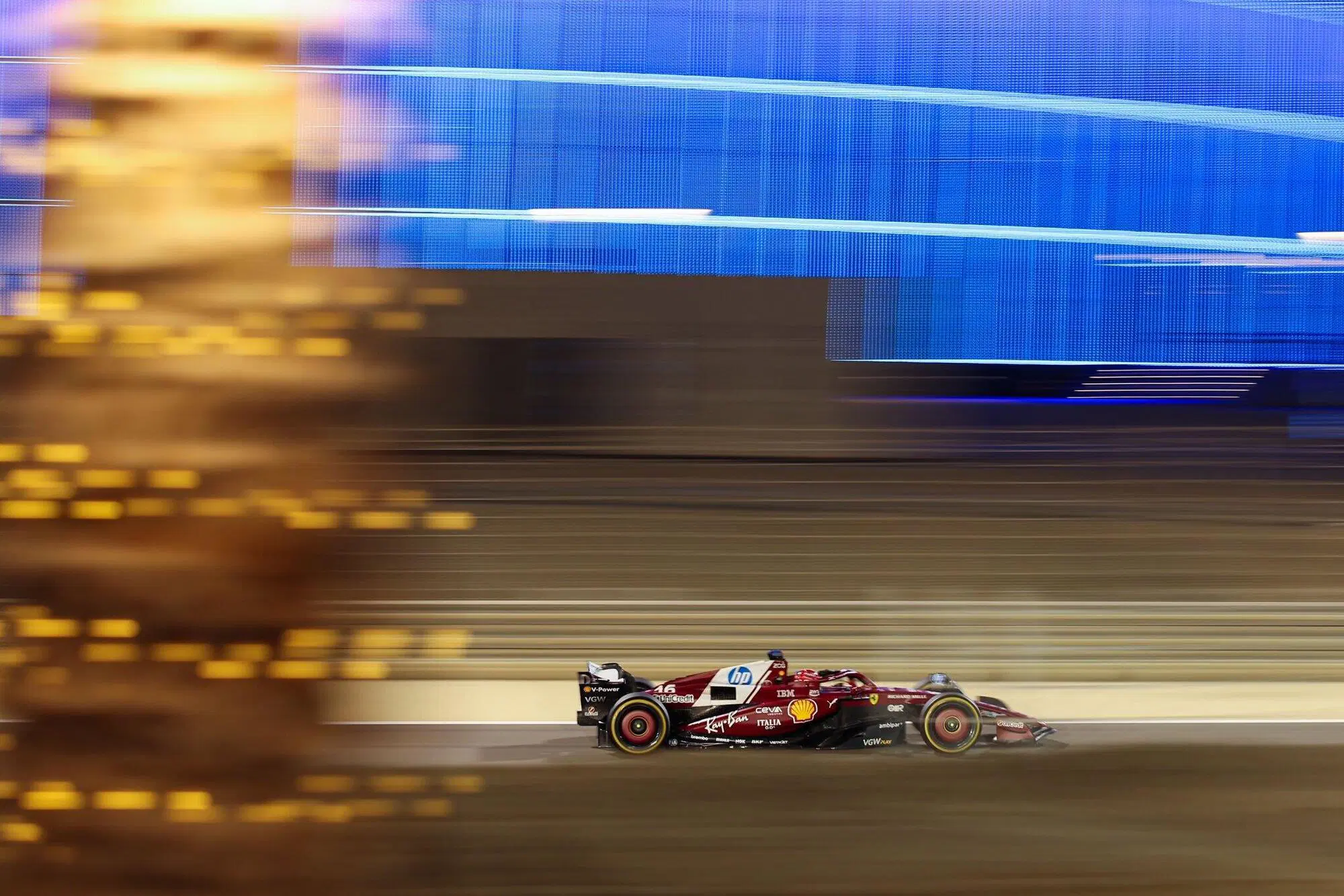 Charles Leclerc durante il Gran Premio del Bahrain