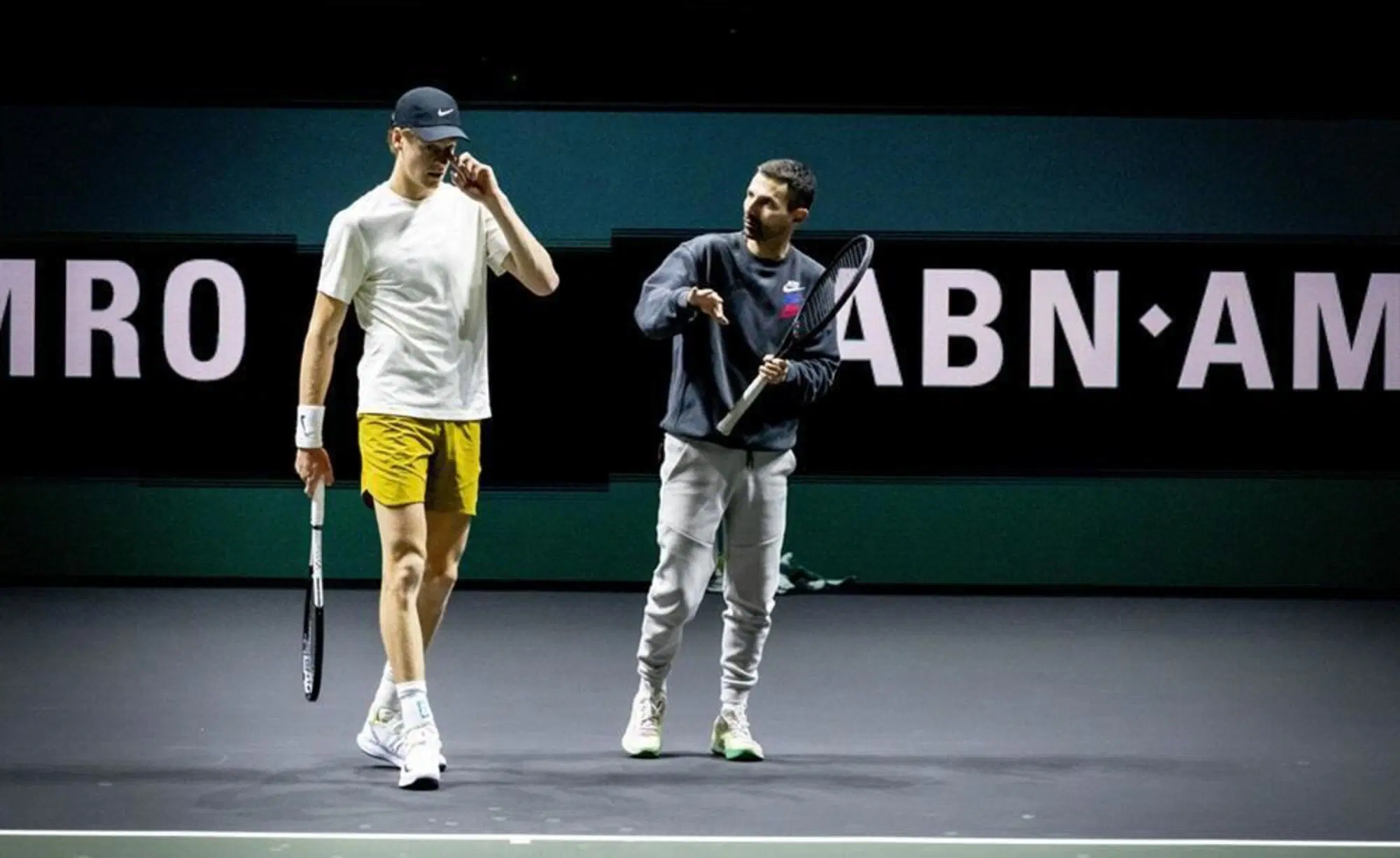 Simone Vagnozzi con Jannik Sinner