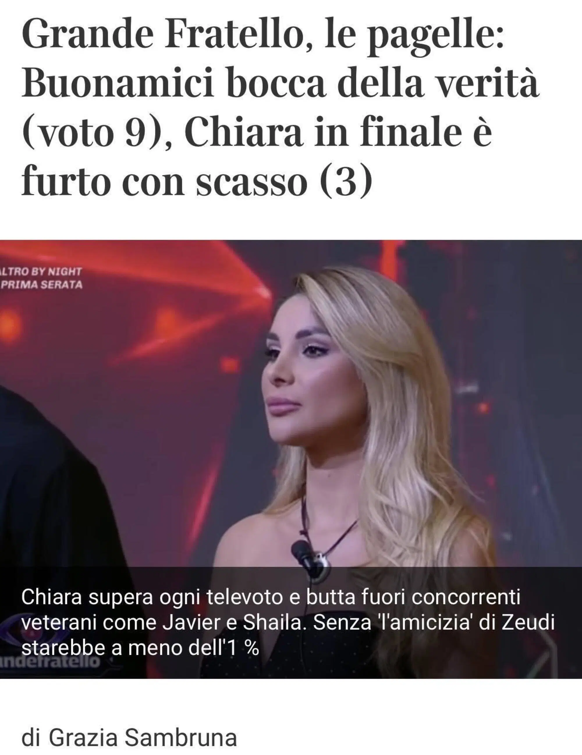 Per questo titolo continuo a essere accusata, da settimane, di aver istigato una rapina in appartamento