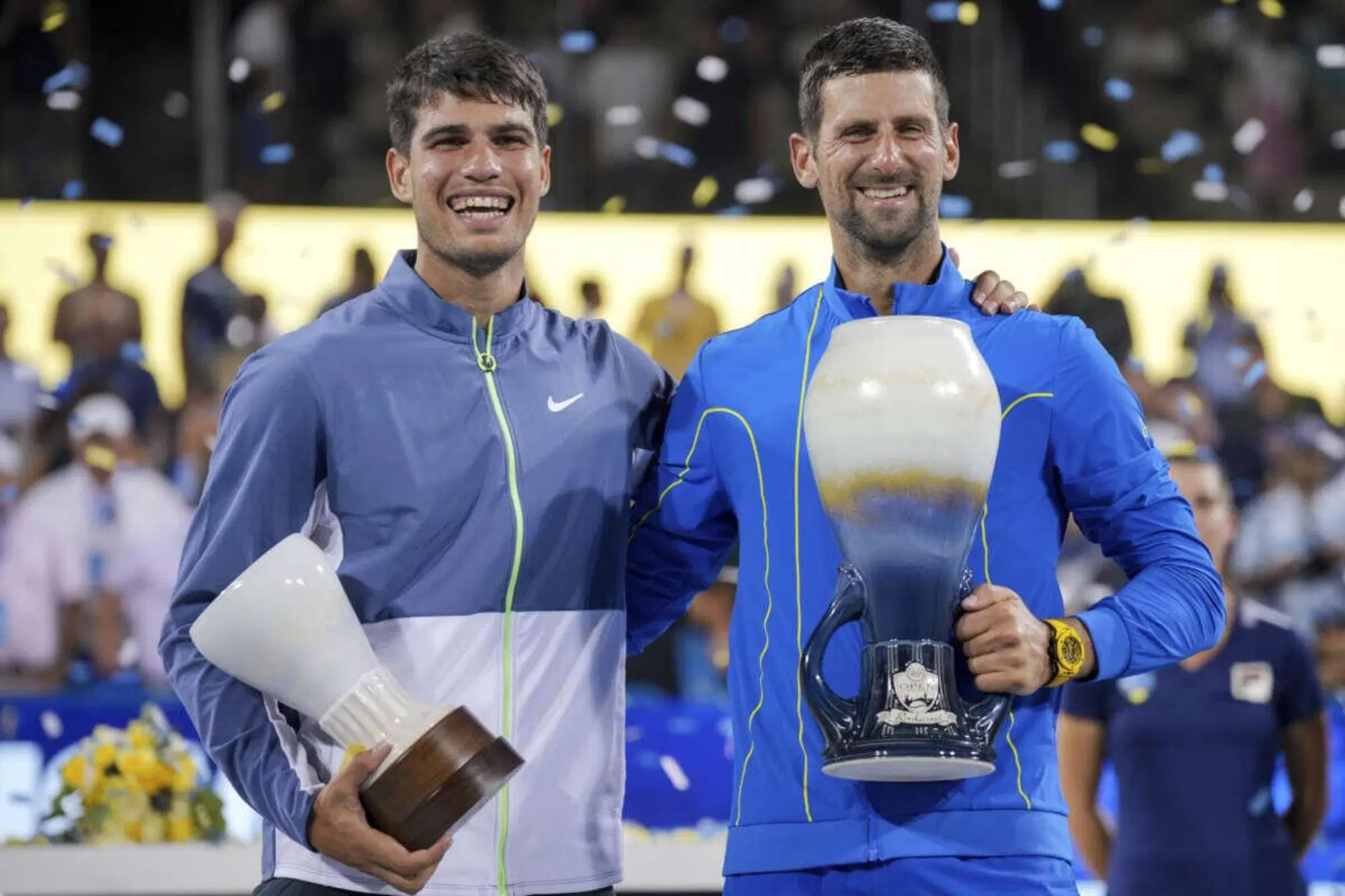 Alcaraz con Djokovic