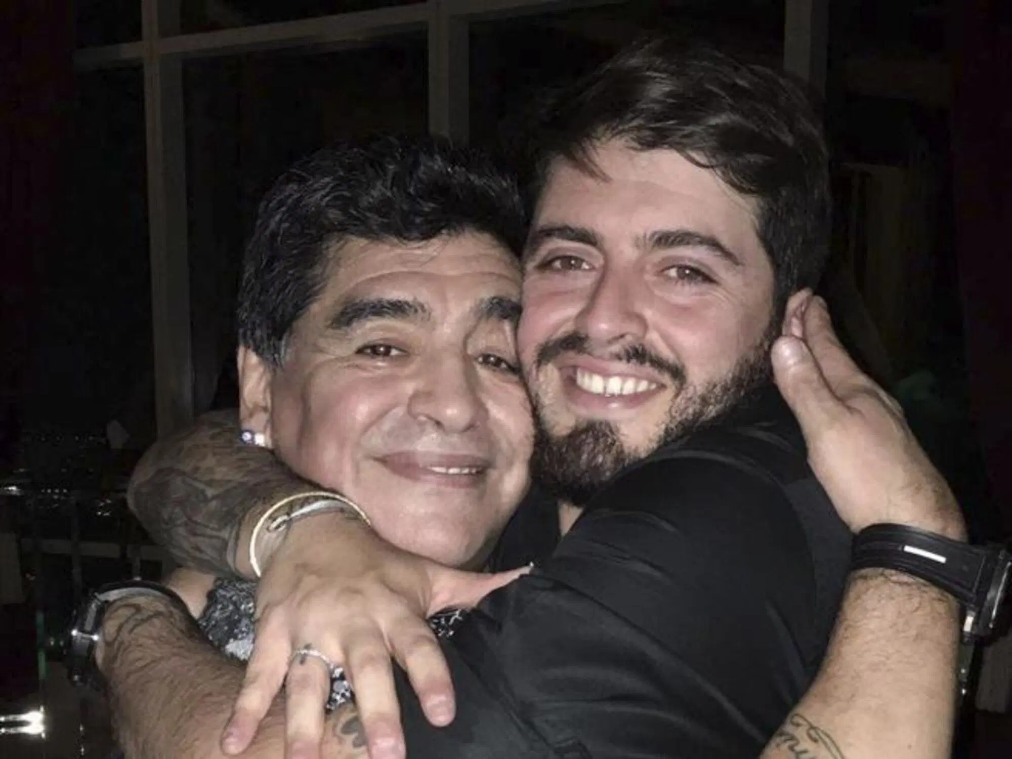 Maradona con il figlio Diego Armando Maradona junior
