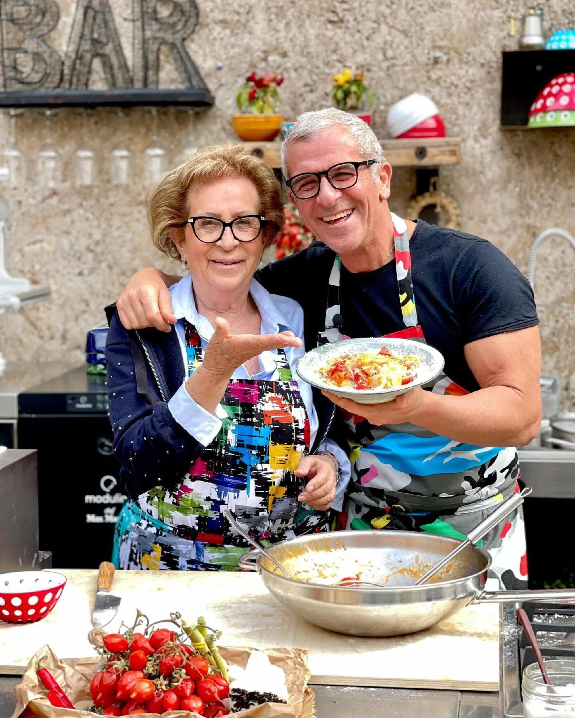 Max Mariola e mamma Fiorella