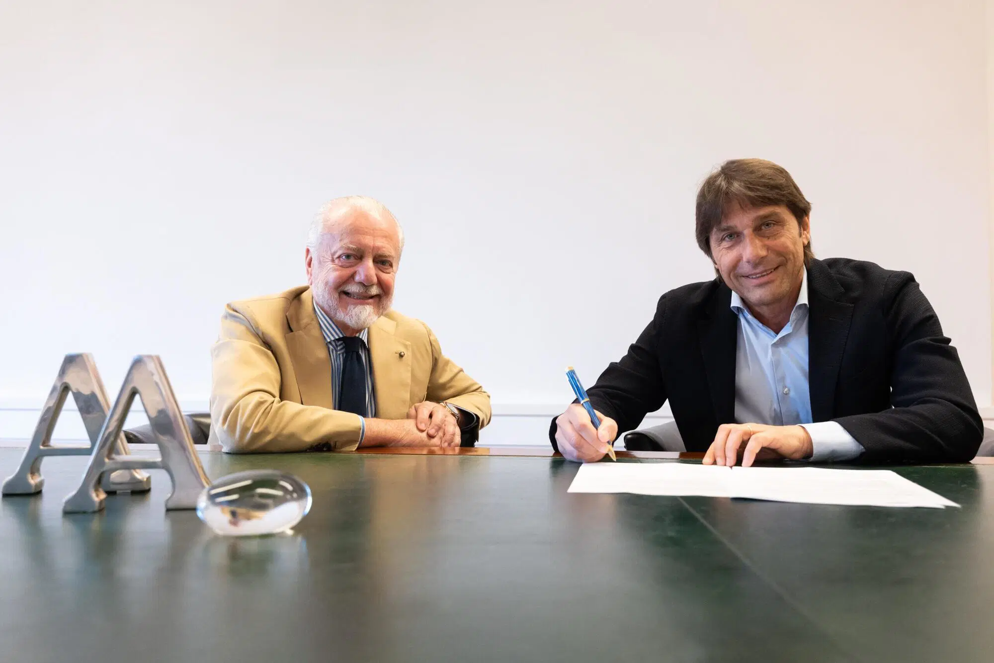 Aurelio De Laurentiis con Antonio Conte