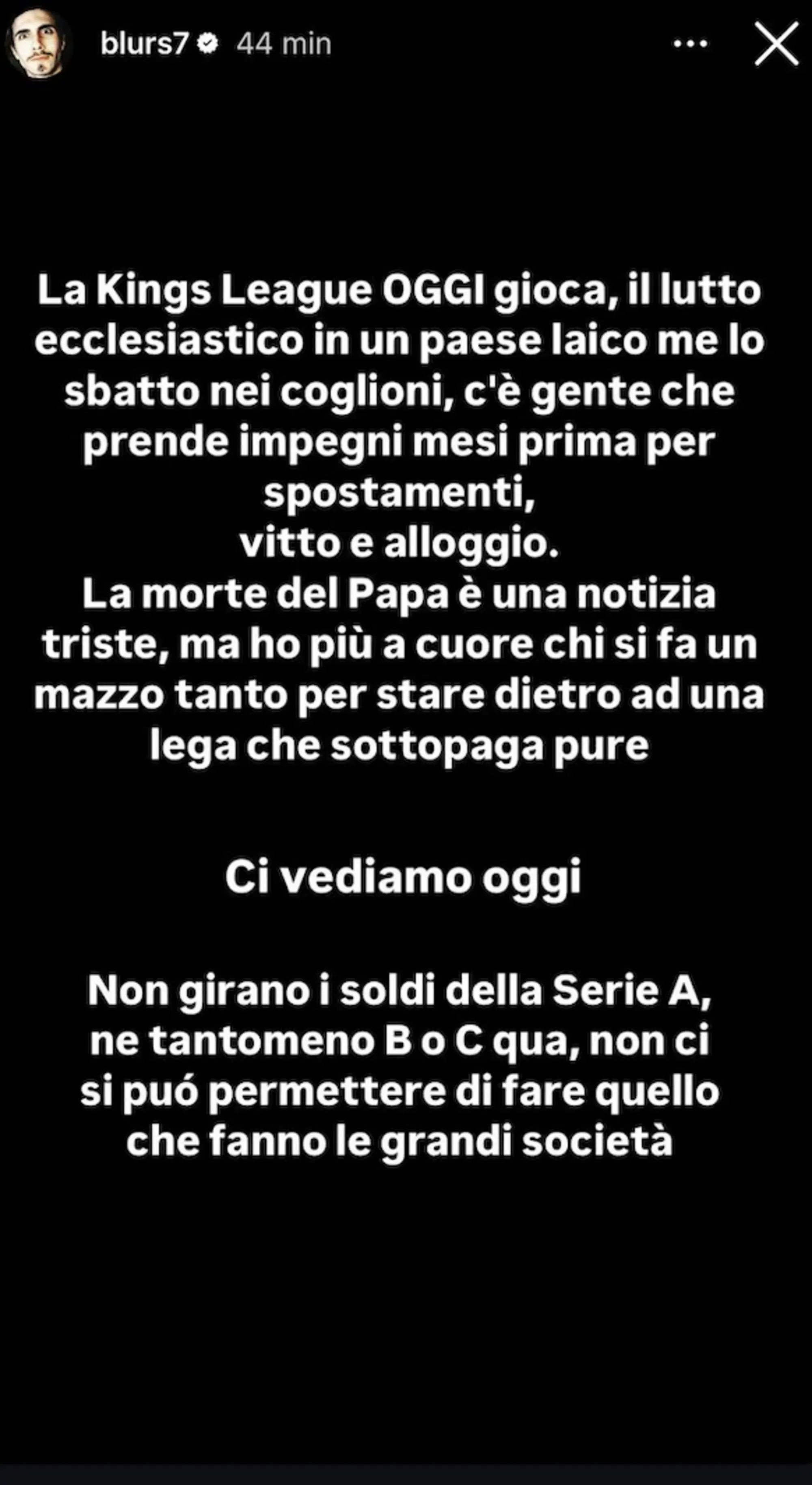 La storia Instagram di Blur 