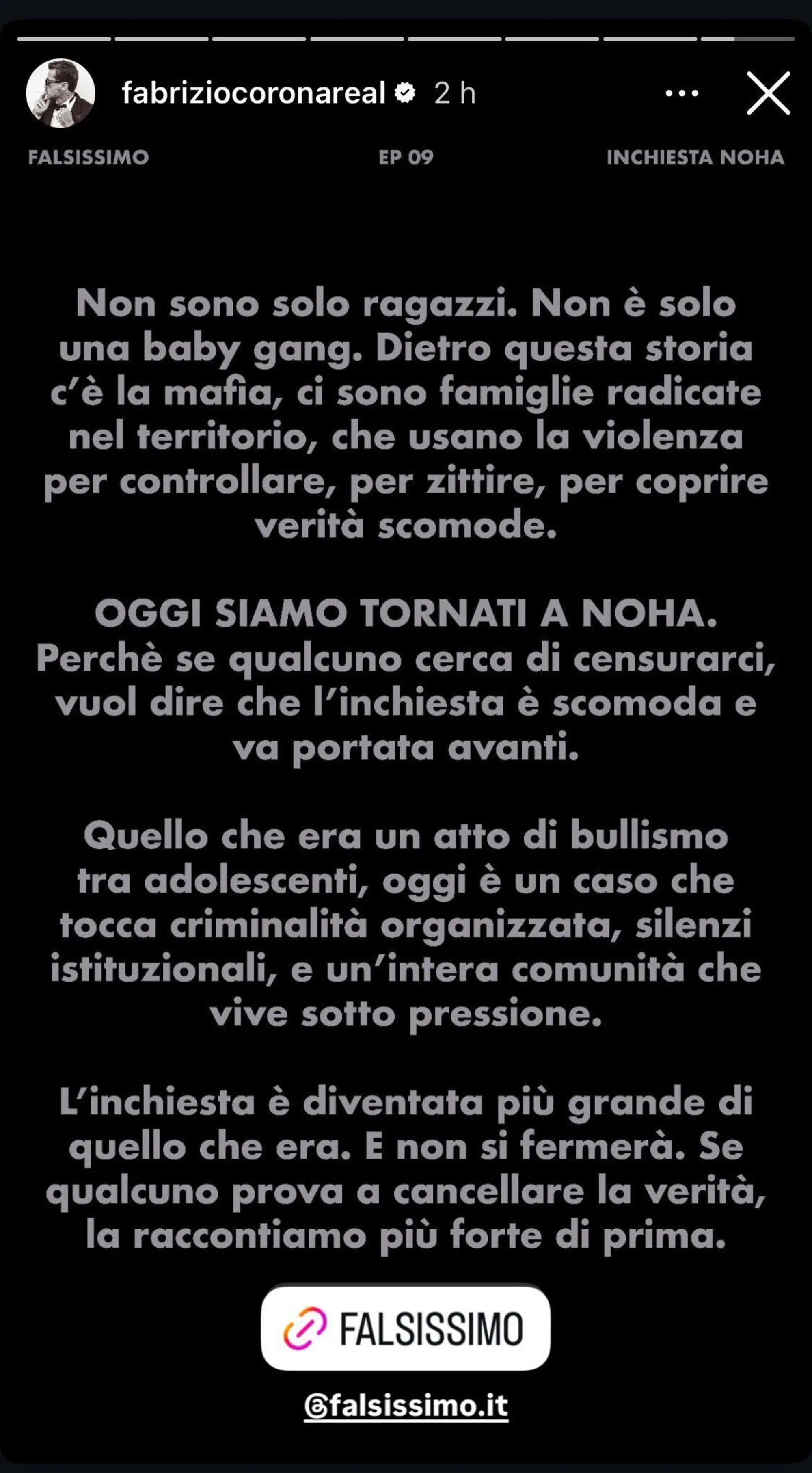 Le stories di Corona