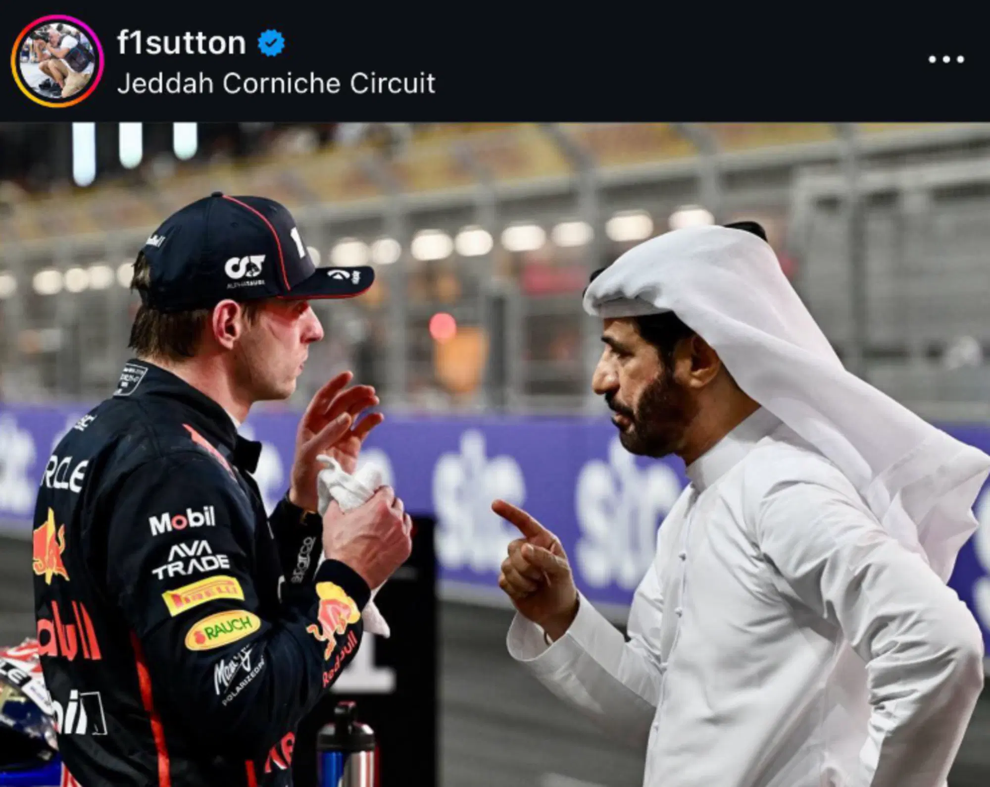 Il presunto momento della minaccia a Max Verstappen