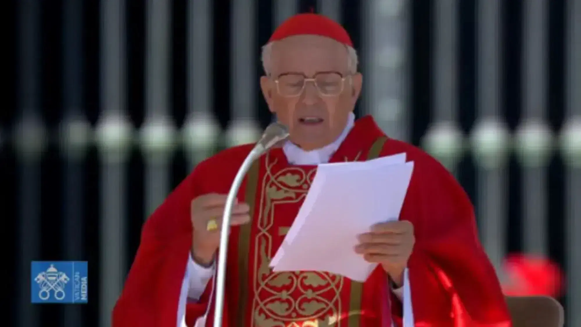 Il Cardinale Giovanni Battista Re ai funerali di Papa Francesco