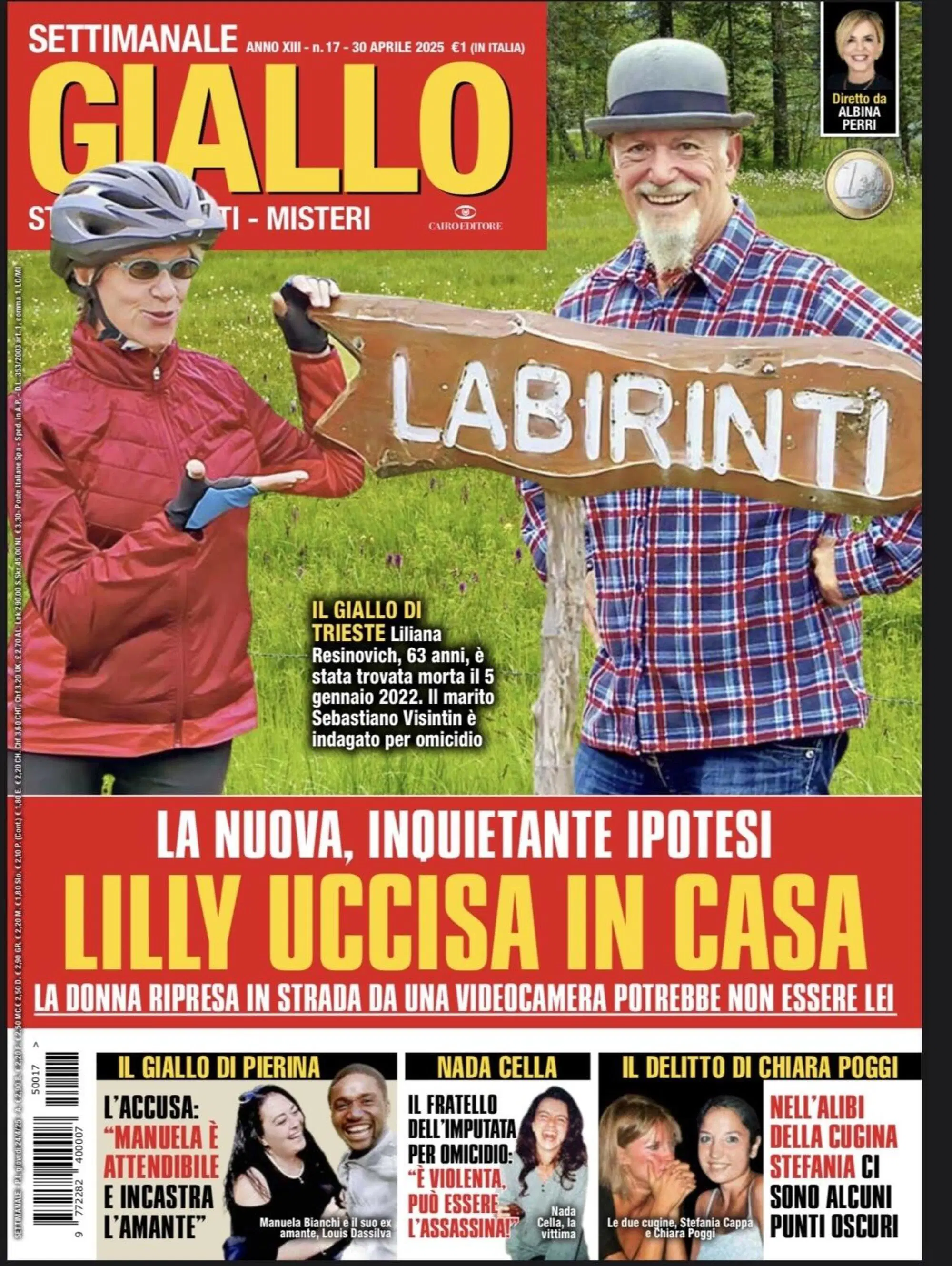 La copertina di Giallo, in edicola 