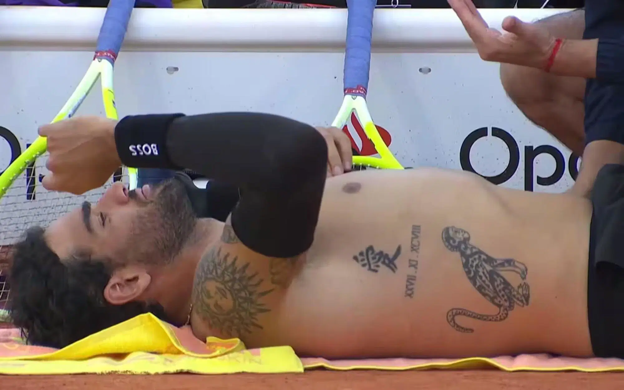 Matteo Berrettini e l'infortunio agli addominali