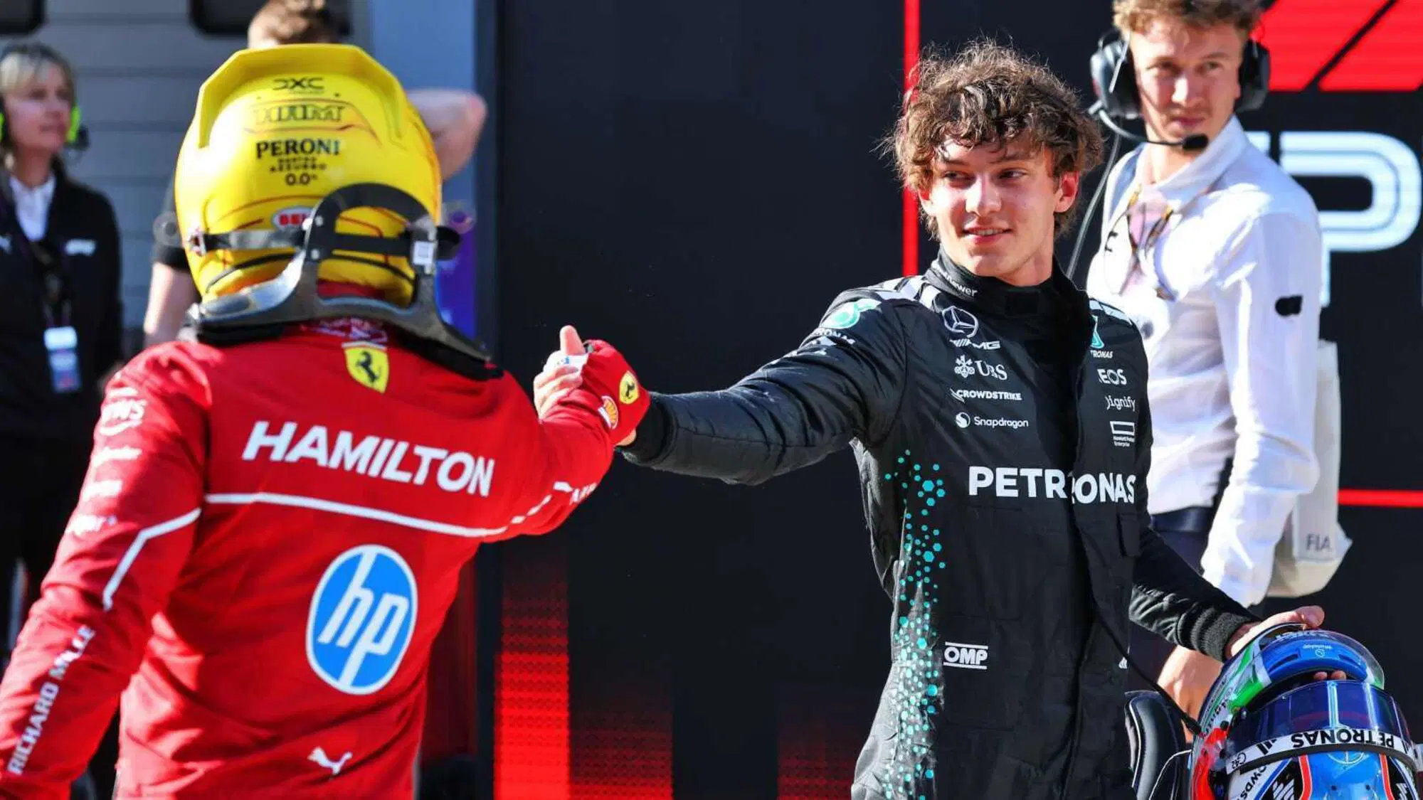Lewis Hamilton e Kimi Antonelli