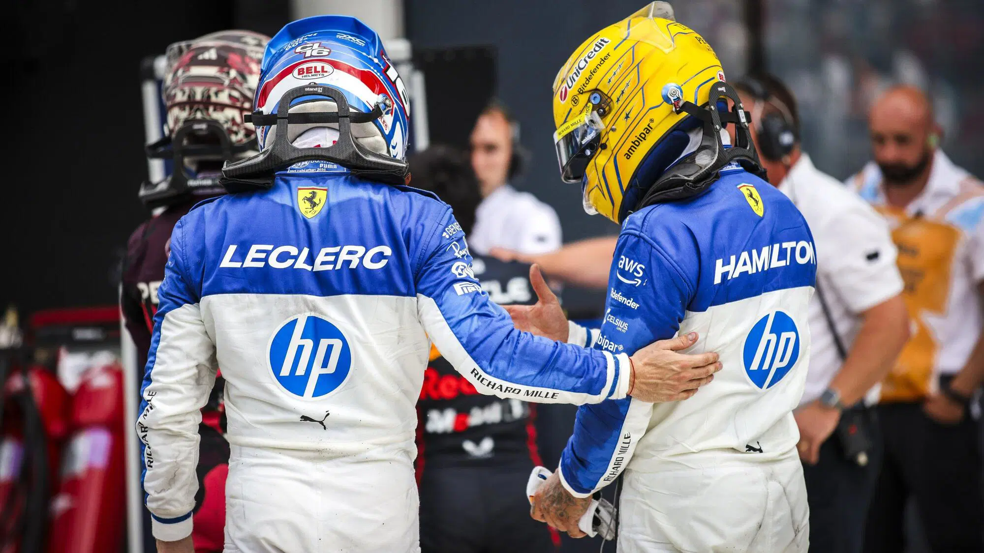Charles Leclerc Lewis Hamilton Ferrari Miami