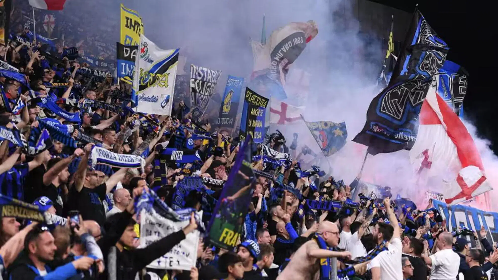 La curva Nord dell'Inter