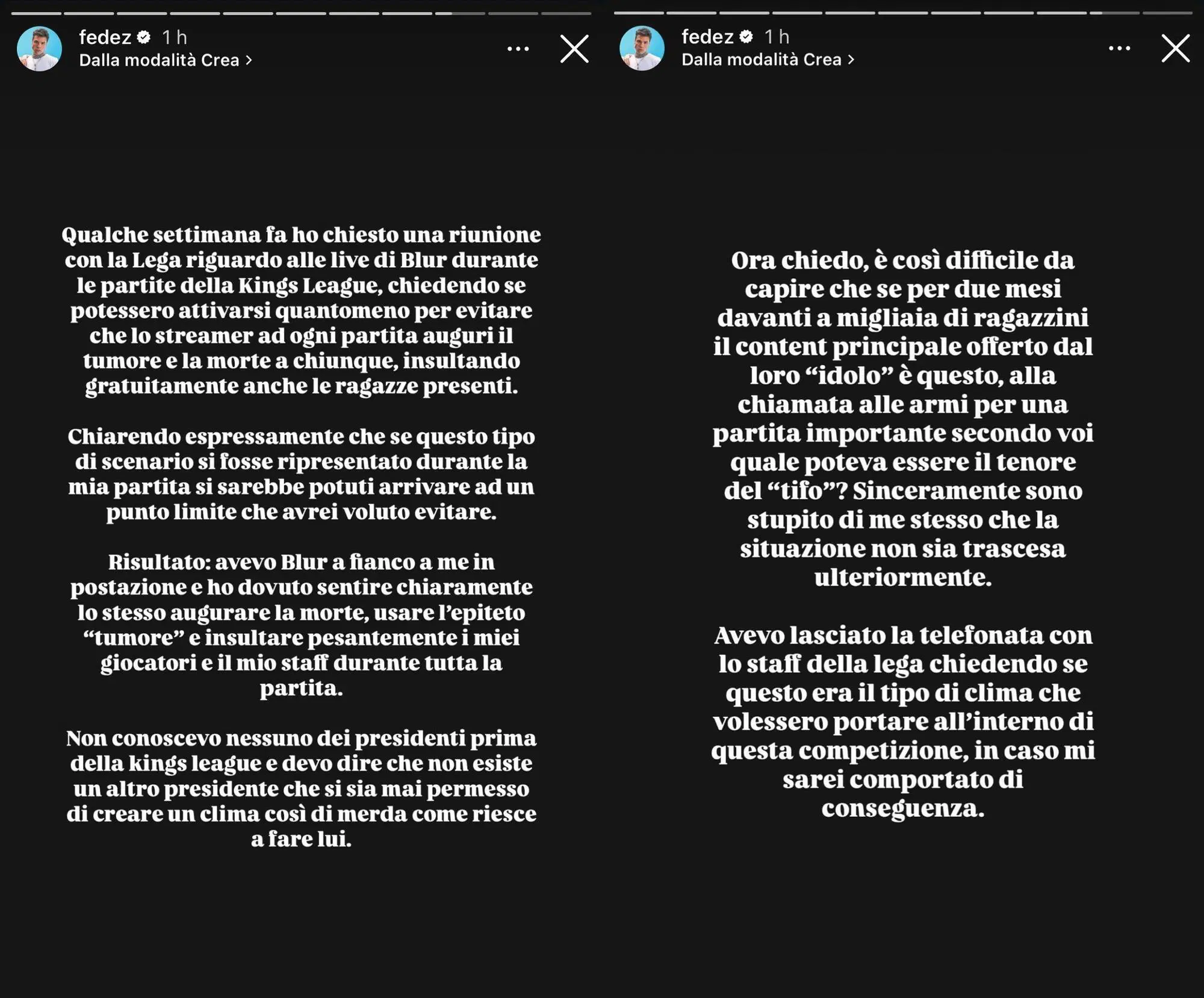 L'attacco di Fedez allo streamer