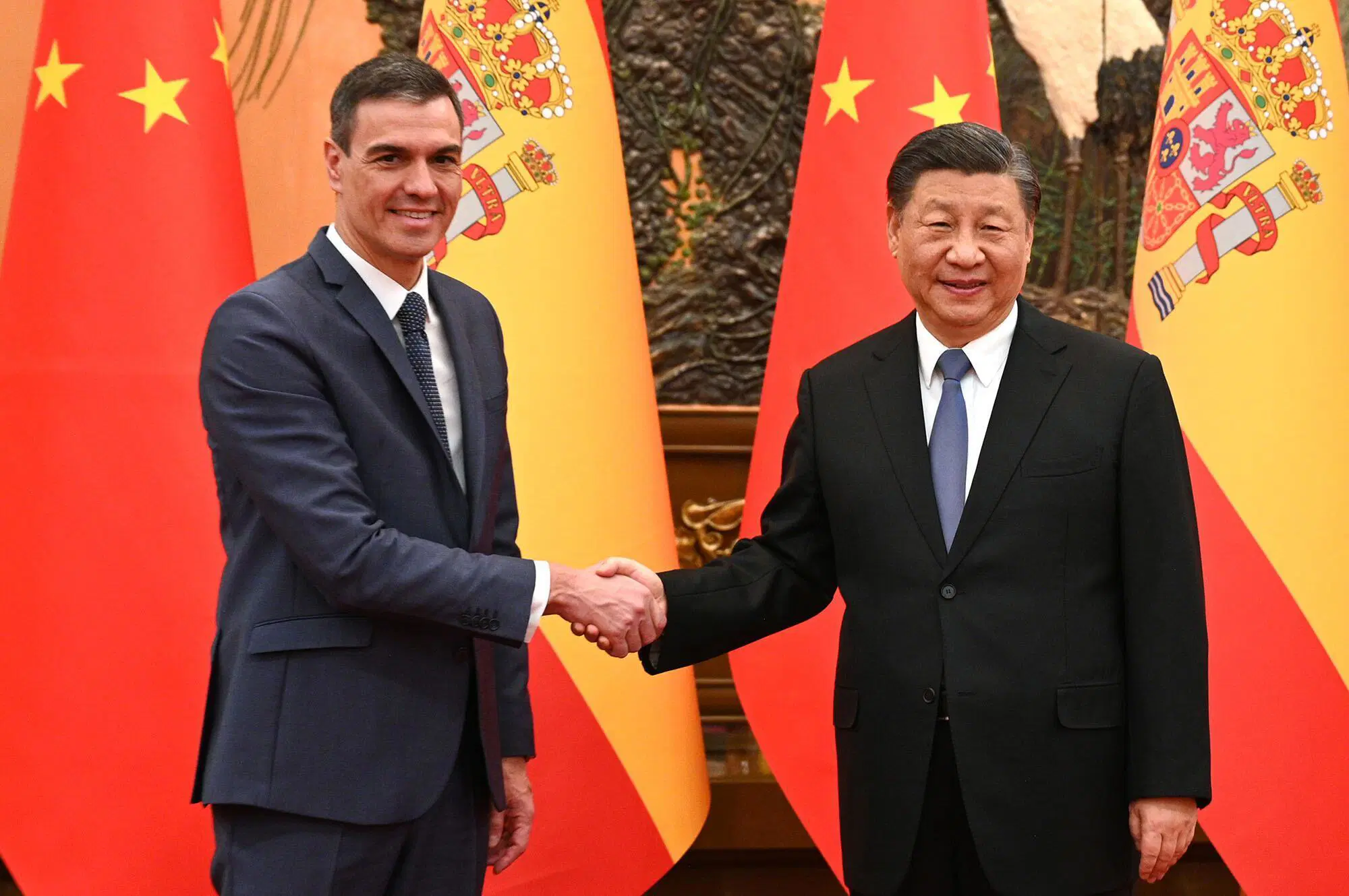Pedro Sanchez e Xi Jinping