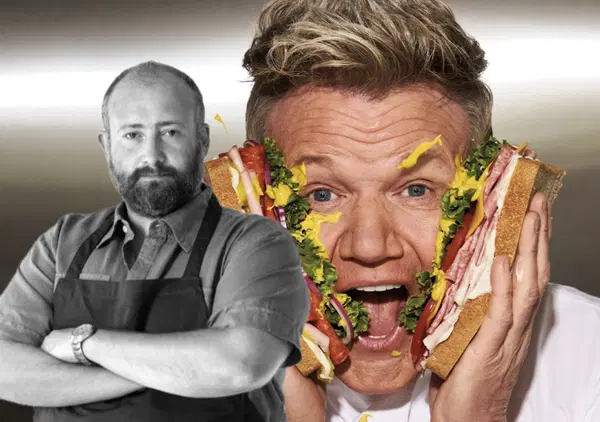 Chef Guido Mori distrugge il panino di Gordon Ramsay: &ldquo;Sembra vomitato dal cane&rdquo;. E la tecnica del re di Hell&rsquo;s Kitchen? &ldquo;L&rsquo;hanno rapito (e sostituito) gli alieni oppure non &egrave; mai entrato in cucina&hellip;&rdquo;