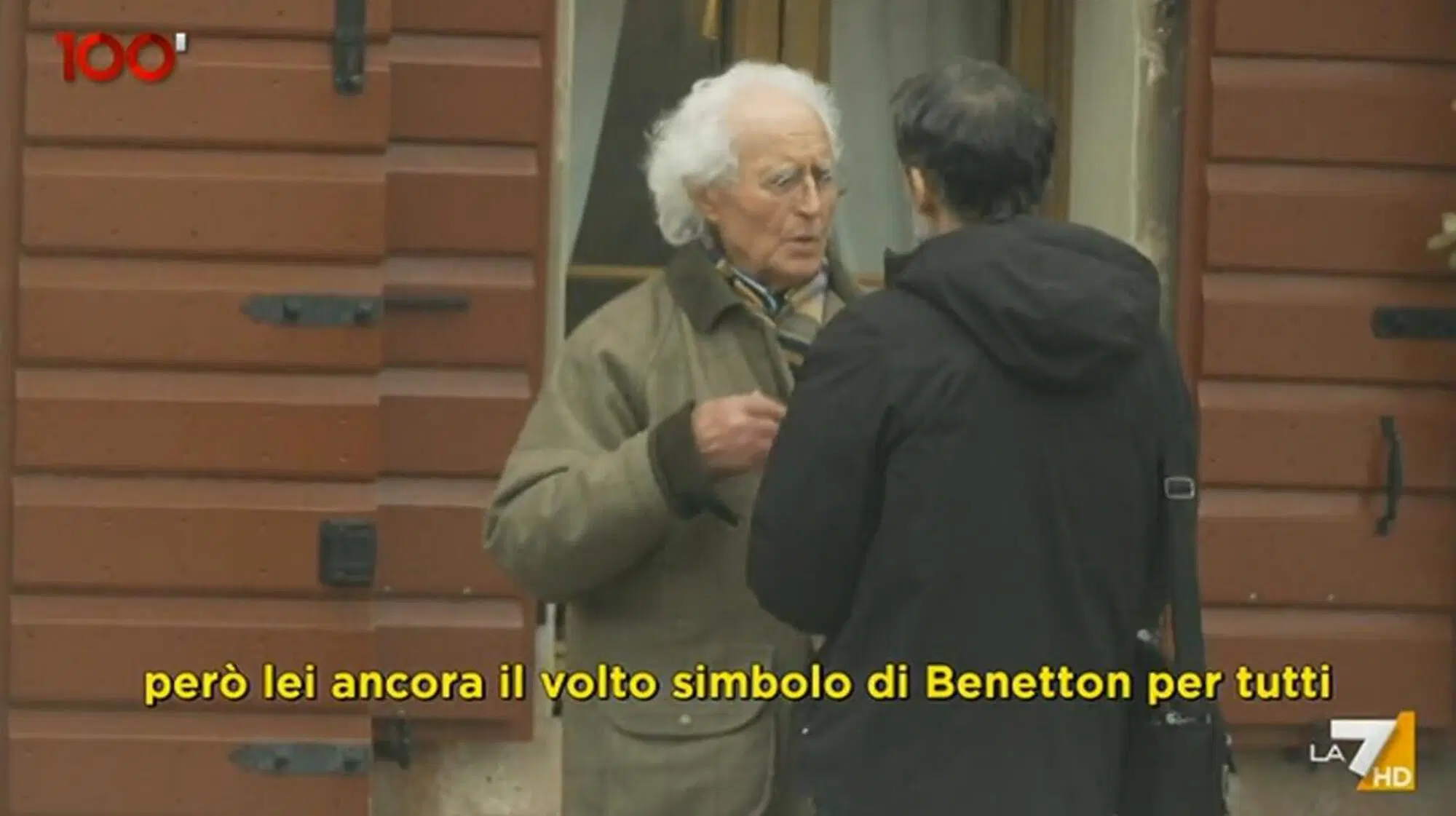Un'immagine dell'intervista a Luciano Benetton