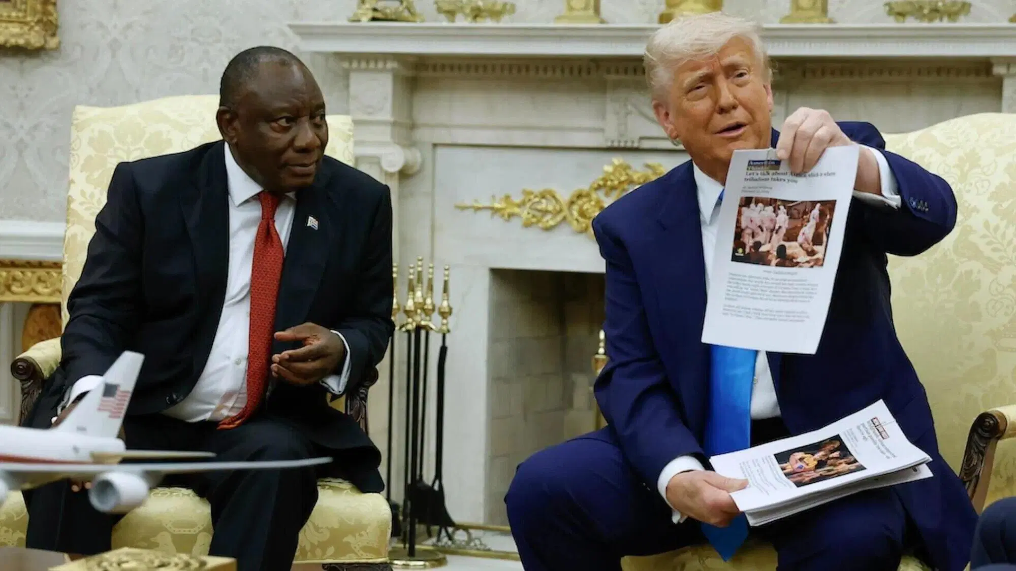 Donald Trump e Cyril Ramaphosa 