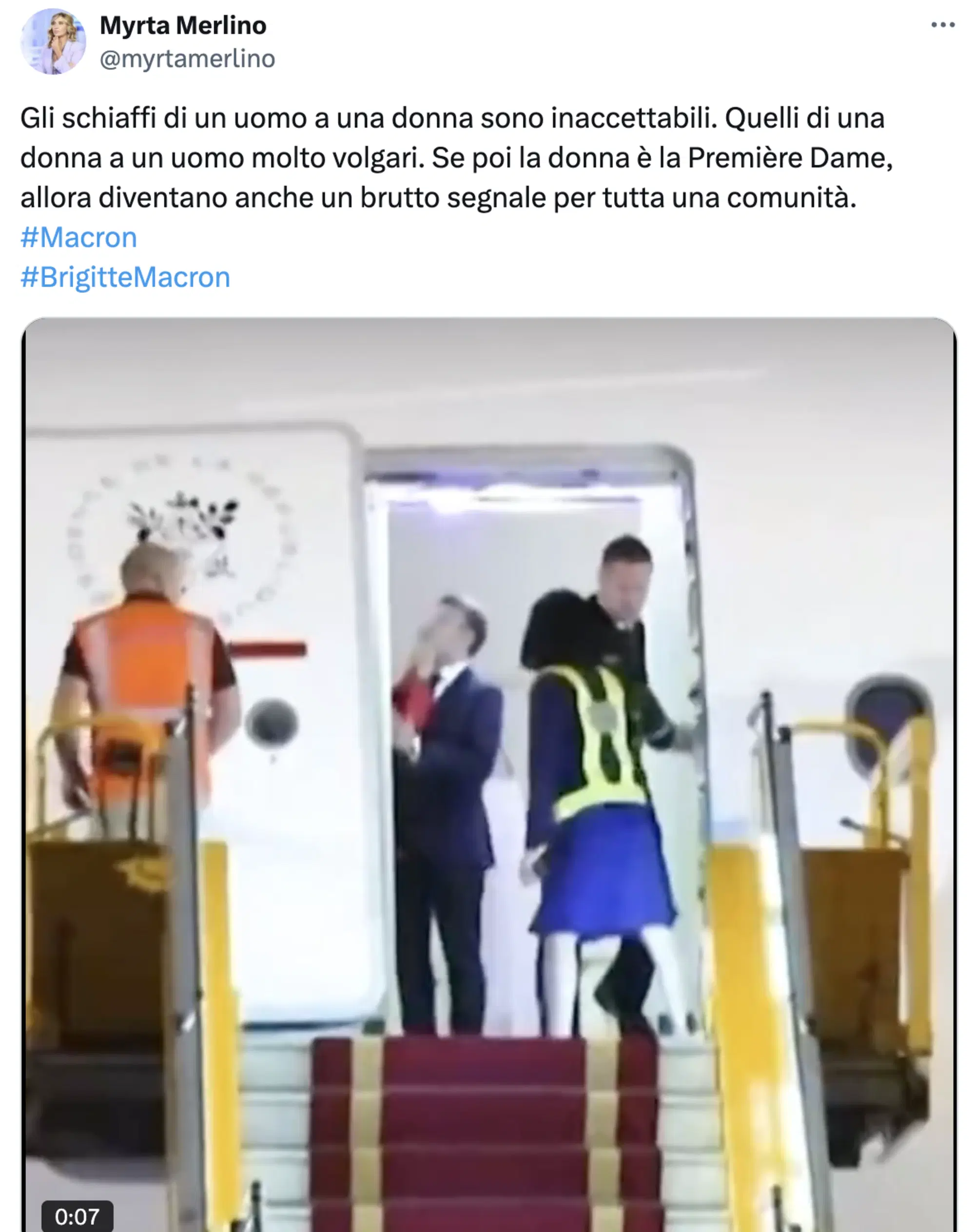 Il post di Myrta Merlino su X