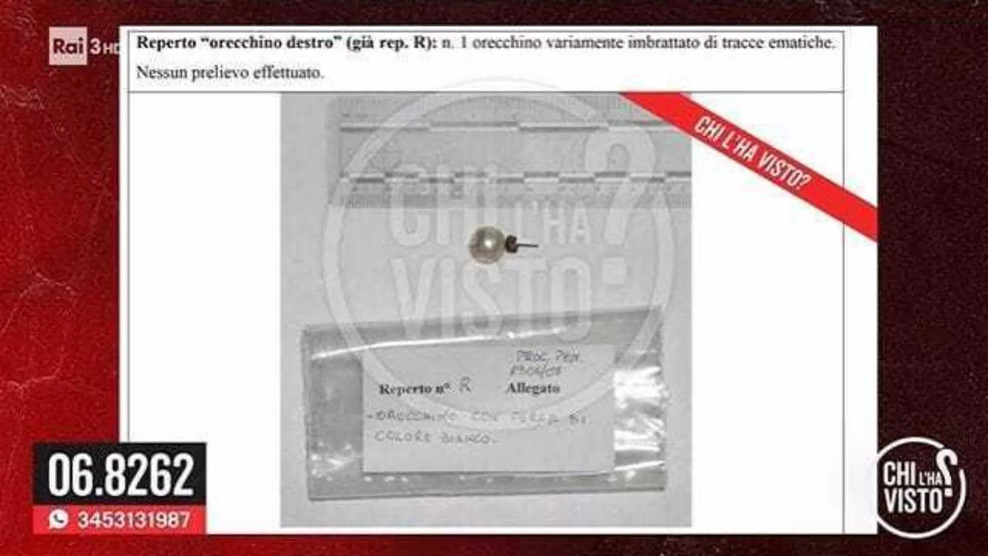 Gli orecch&igrave;ni mostrati da Chi l&rsquo;ha visto?