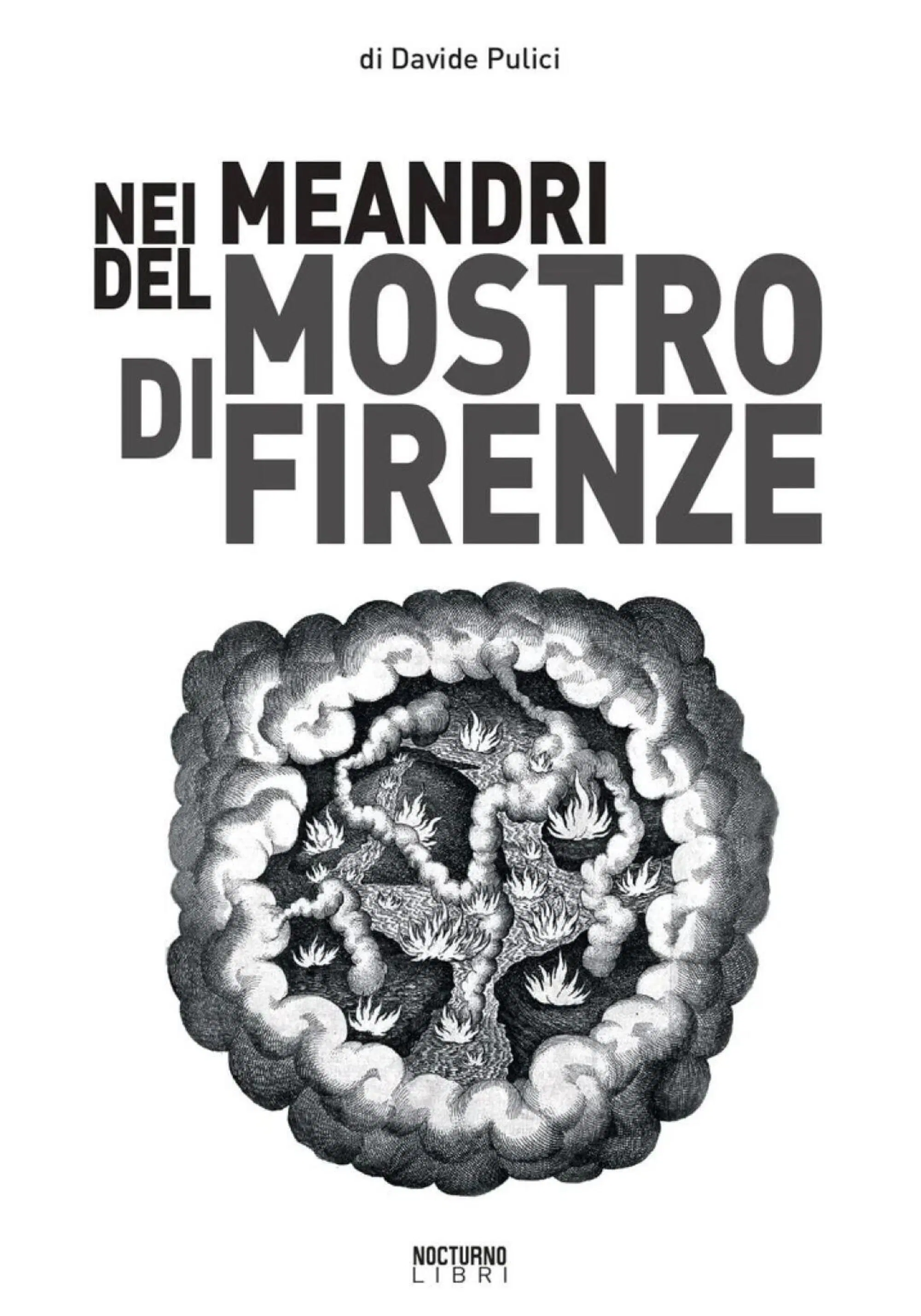 La copertina dell'ultima fatica editoriale di Davide Pulici, "Nei meandri del Mostro di Firenze" (Edizioni Nocturno)