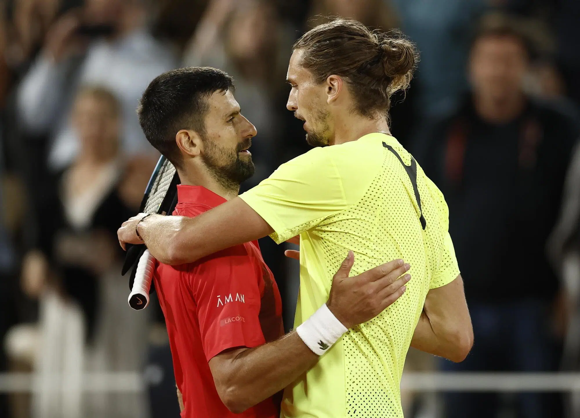 Alexander Zverev e Novak Djokovic