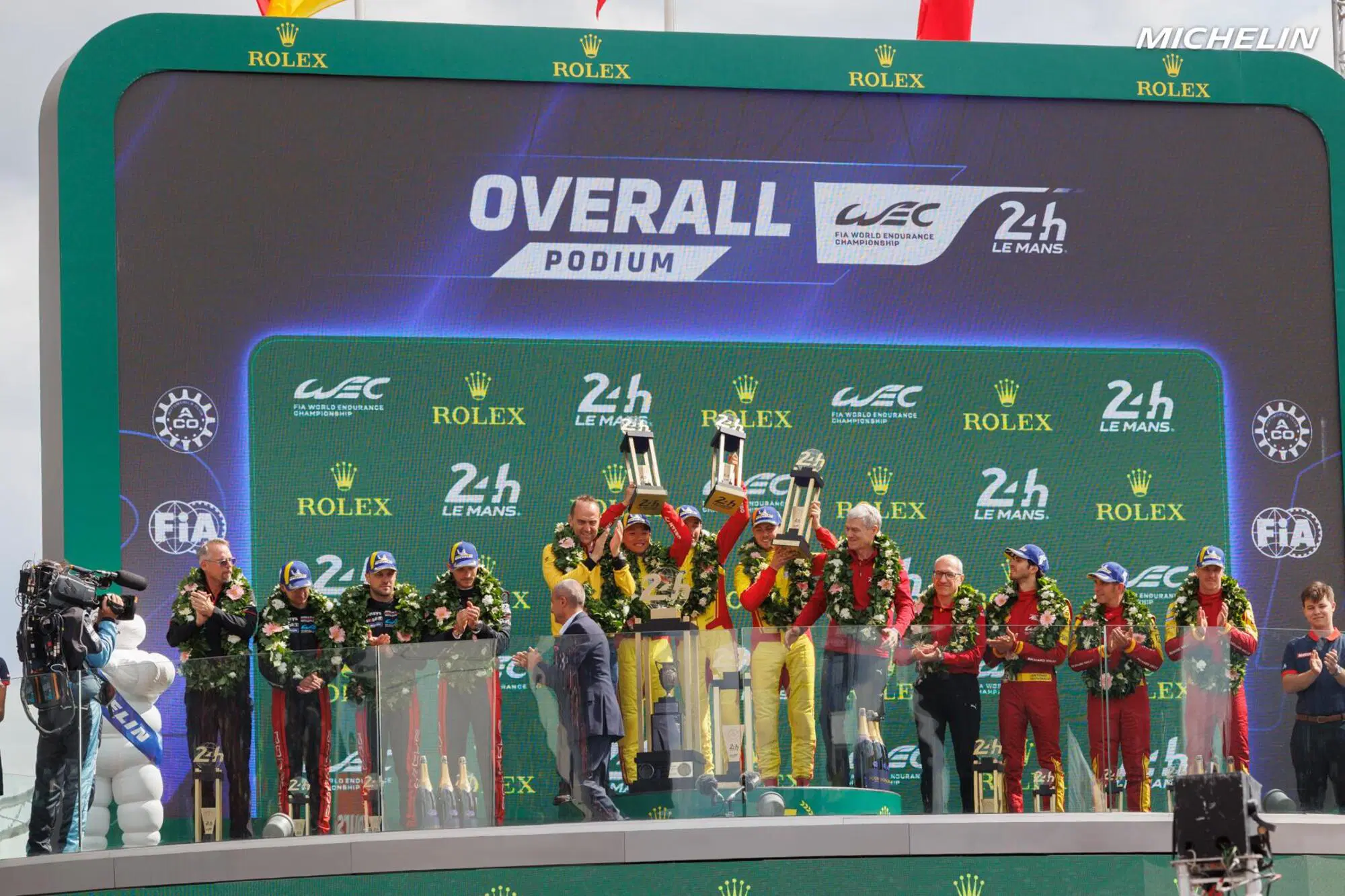 Il podio della 24 Ore di Le Mans