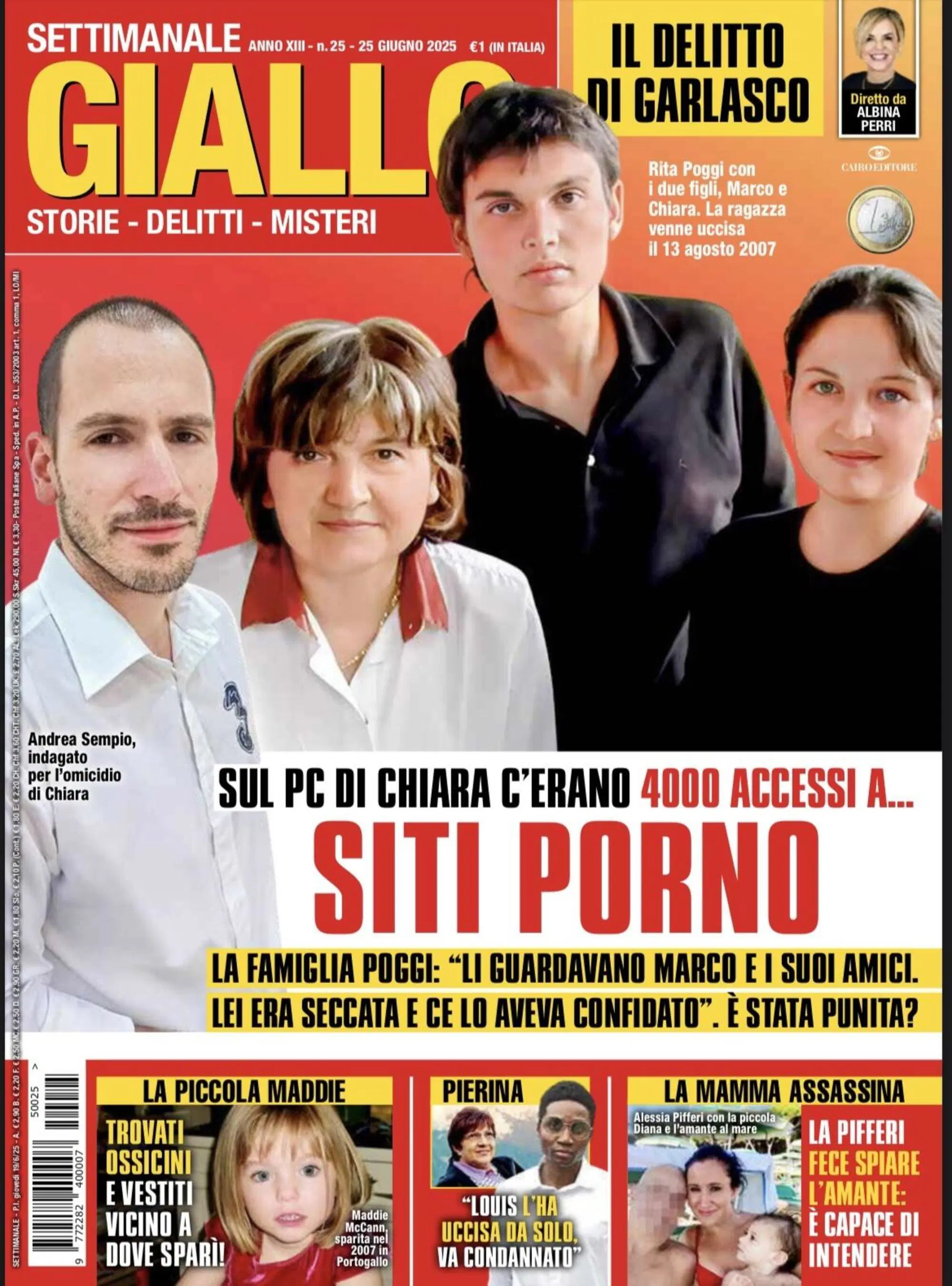 La copertina di Giallo in edicola 