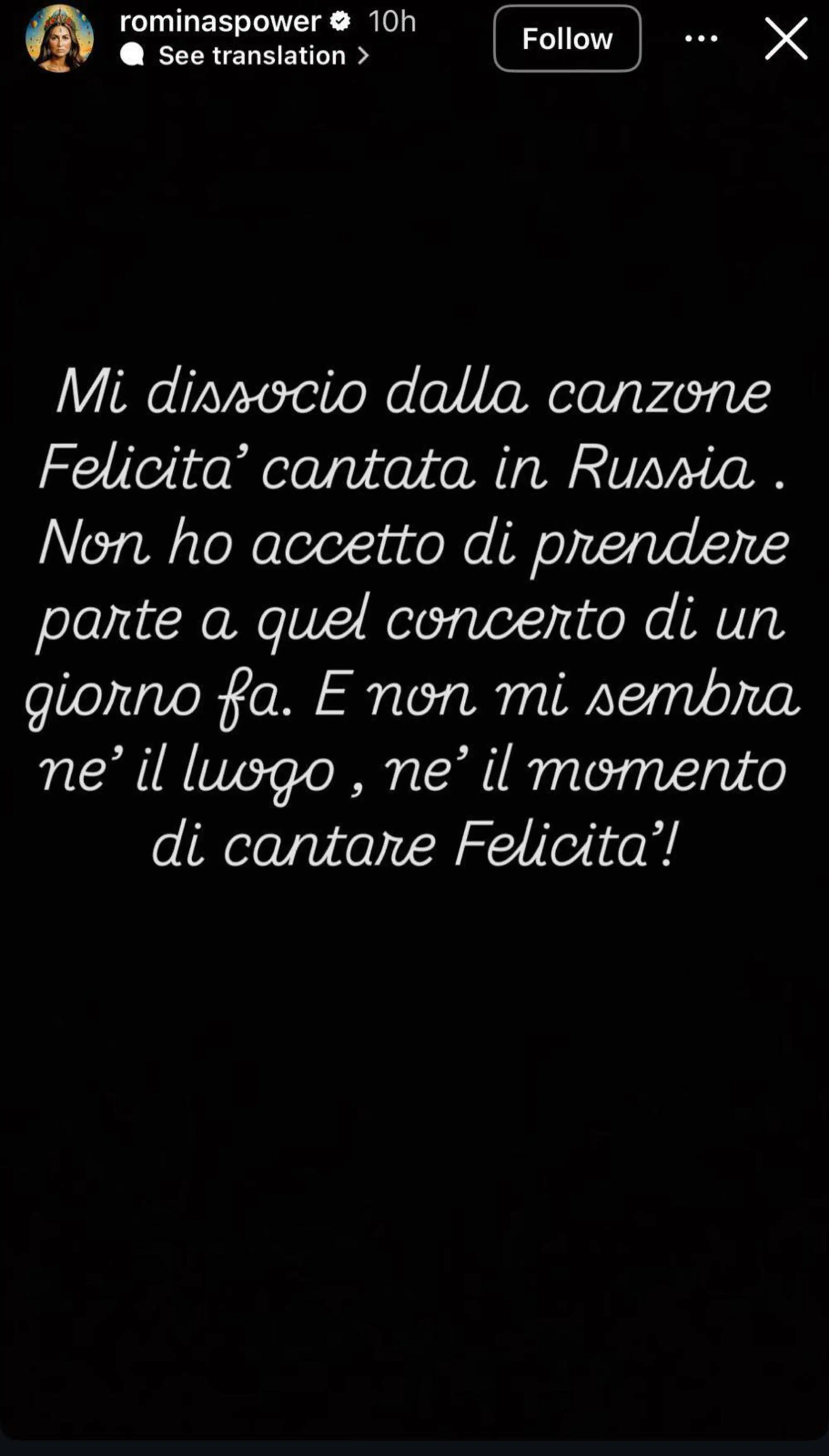 Romina Power critica sui social l'esibizione di Al Bano in Russia