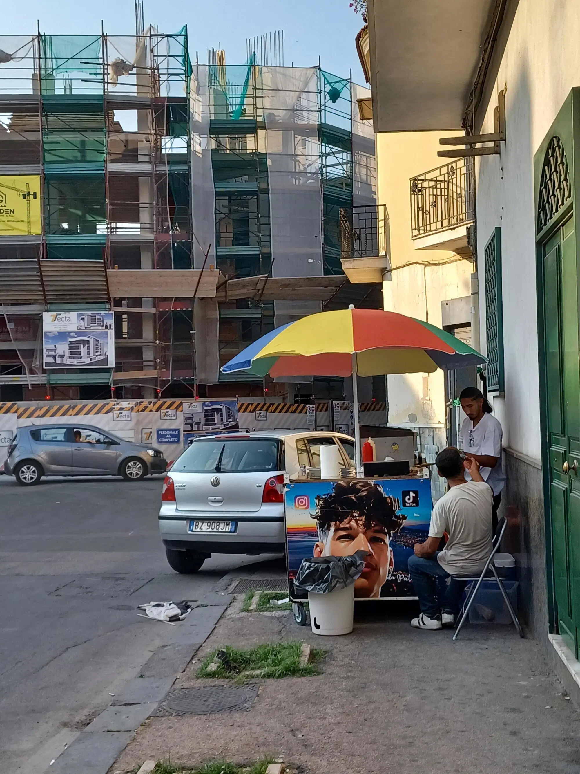 Il carretto dei panini di Patrizio Chianese ad Afragola