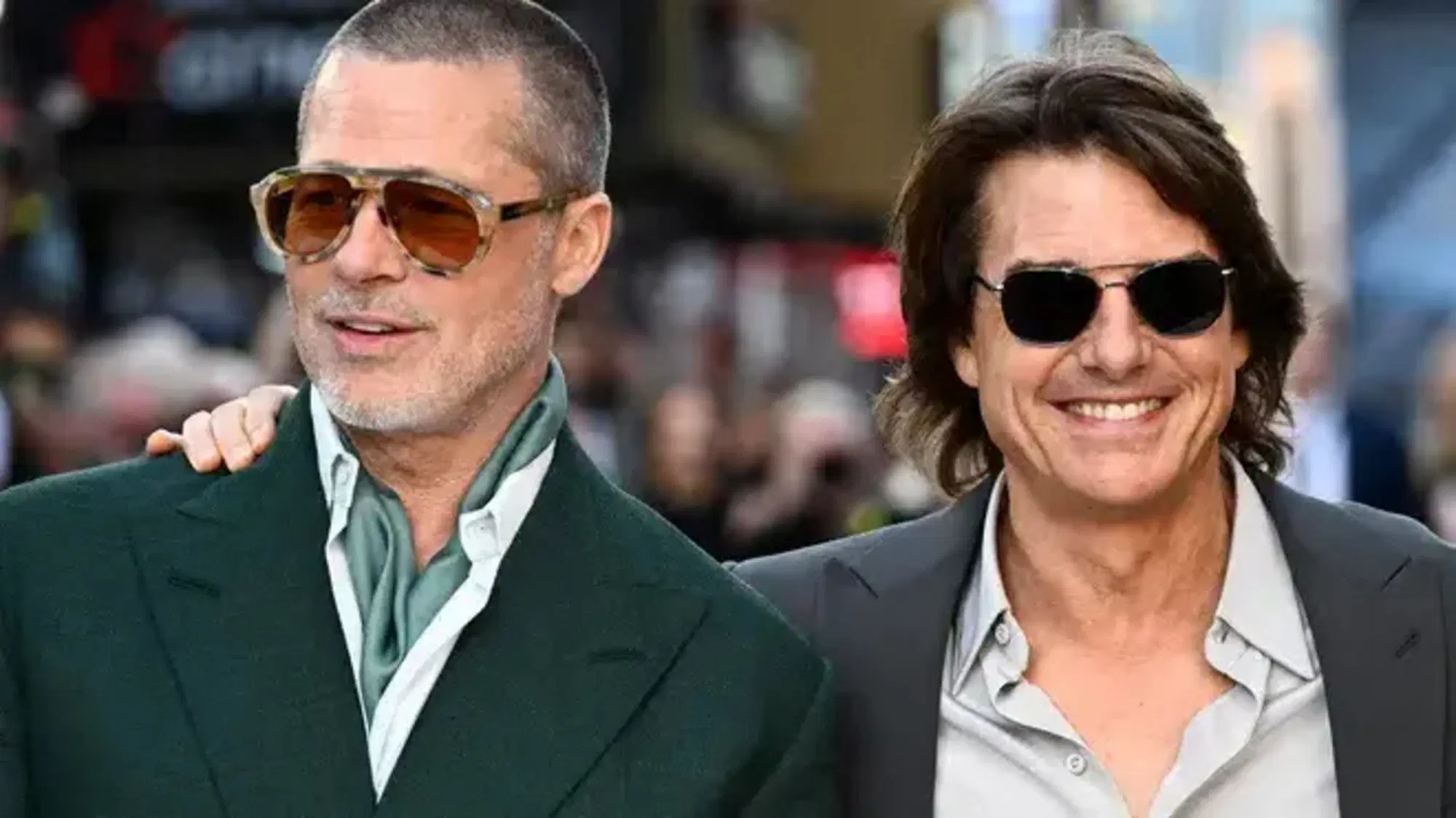 Brad Pitt e Tom Cruise alla premiere di F1