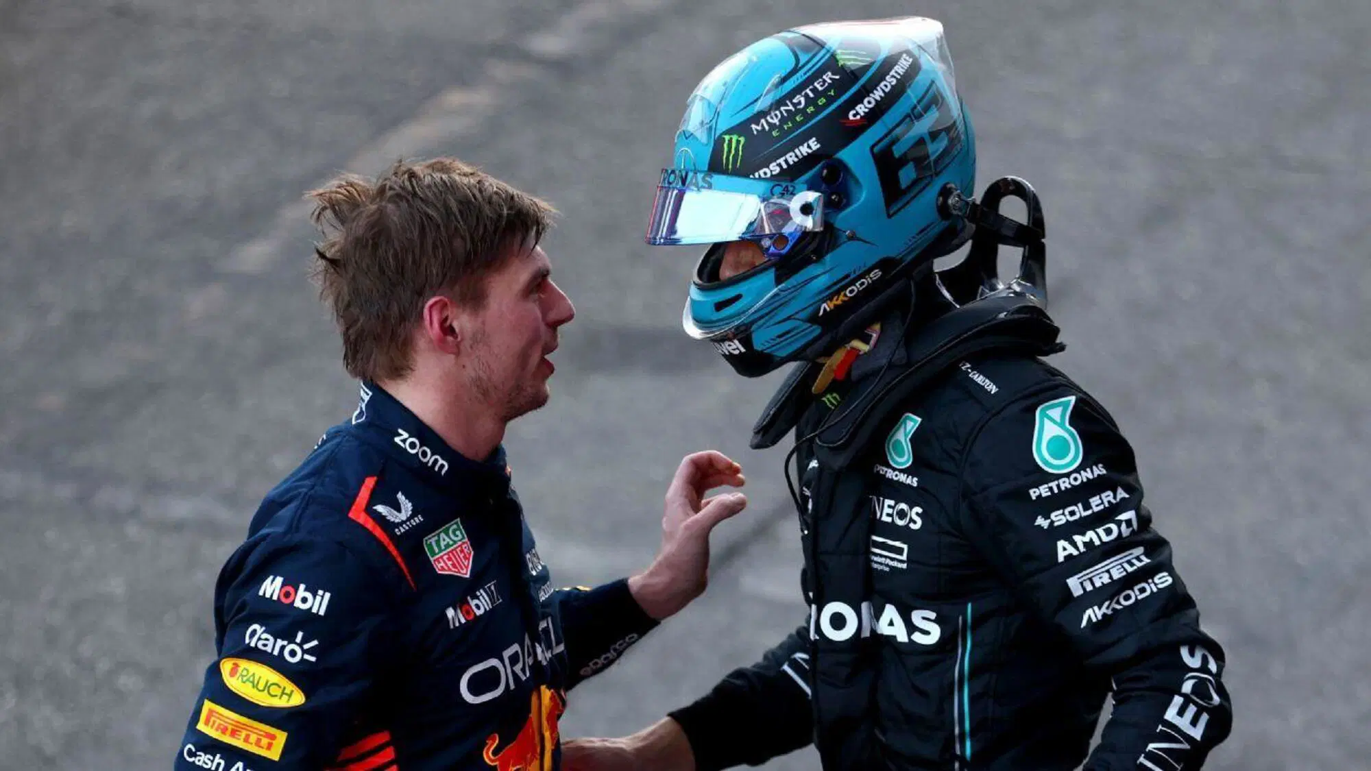 Max Verstappen George Russell Baku 2023