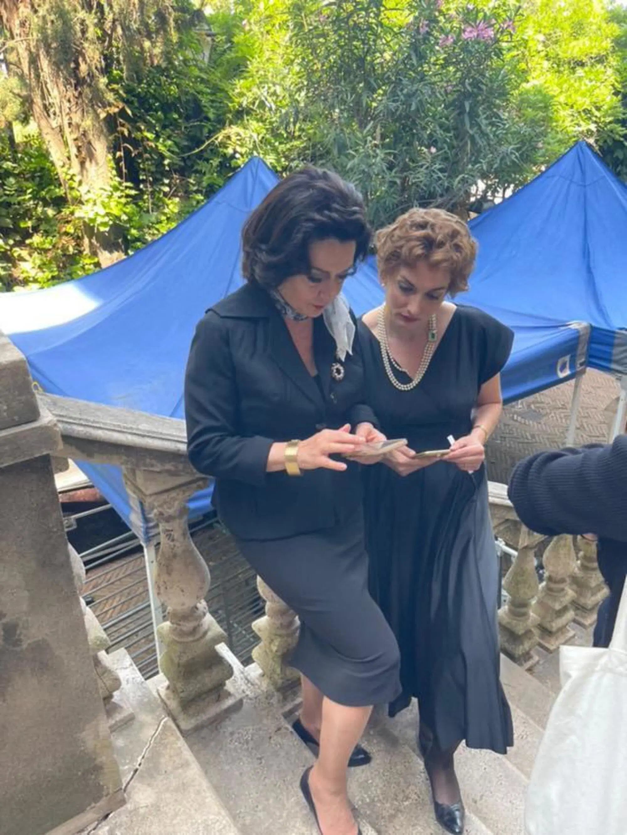 Monica Guerritore e Francesca Cellini sul set