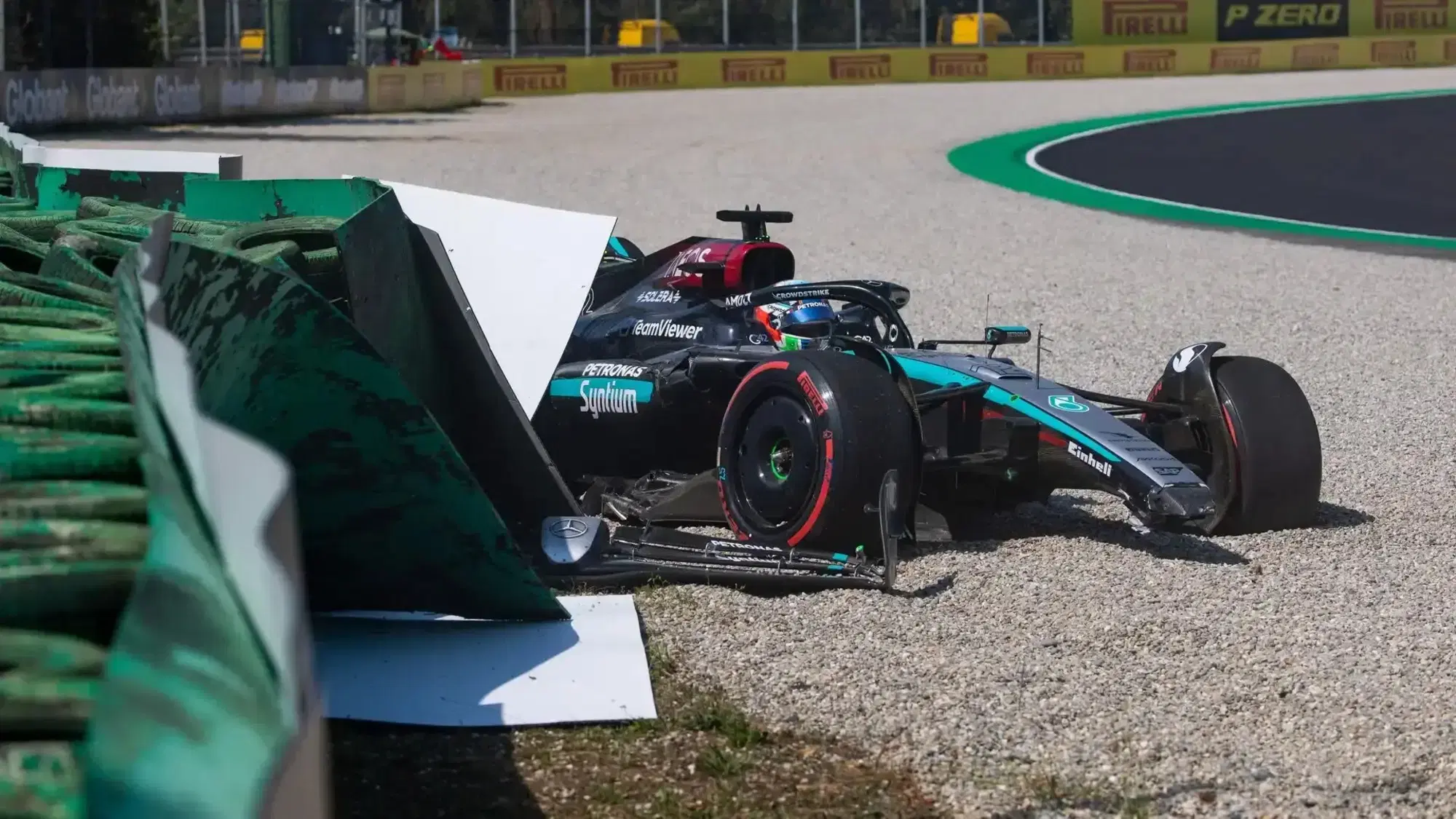 L'incidente di Kimi Antonelli a Monza nel 2024, in occasione del suo debutto