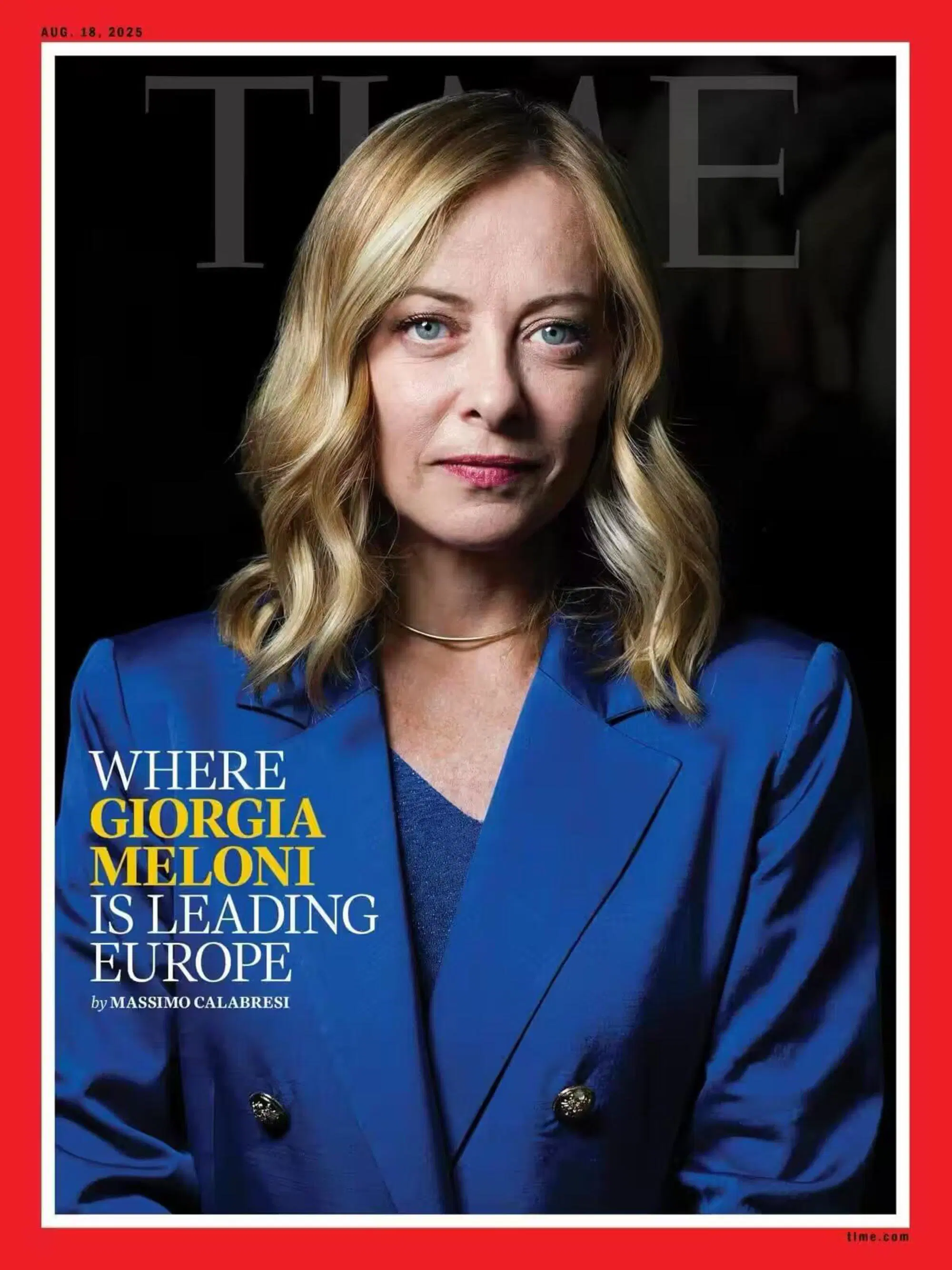 Il ritratto di Giorgia Meloni di Paolo Pellegrini per il Time