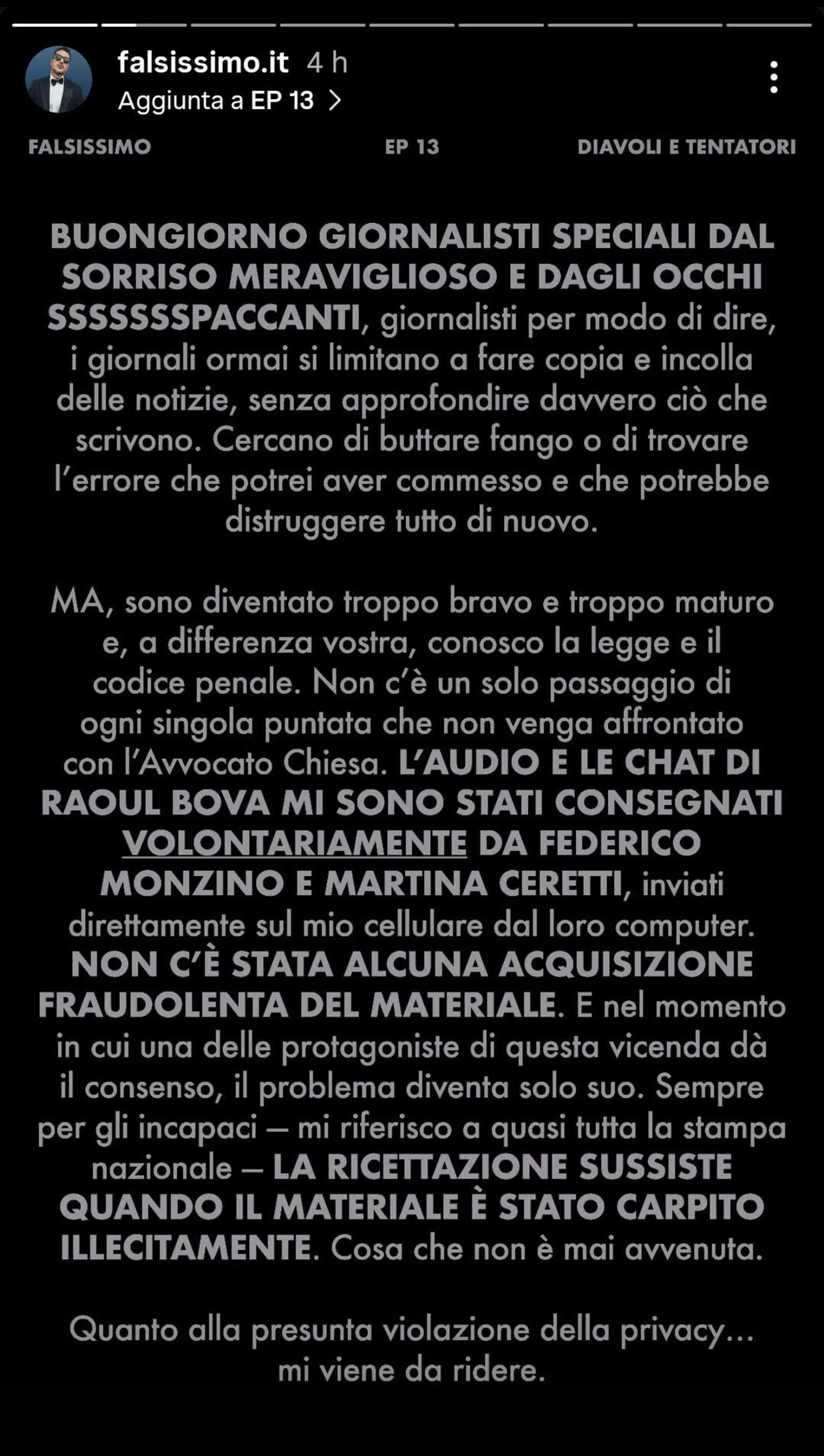 Le stories di Corona