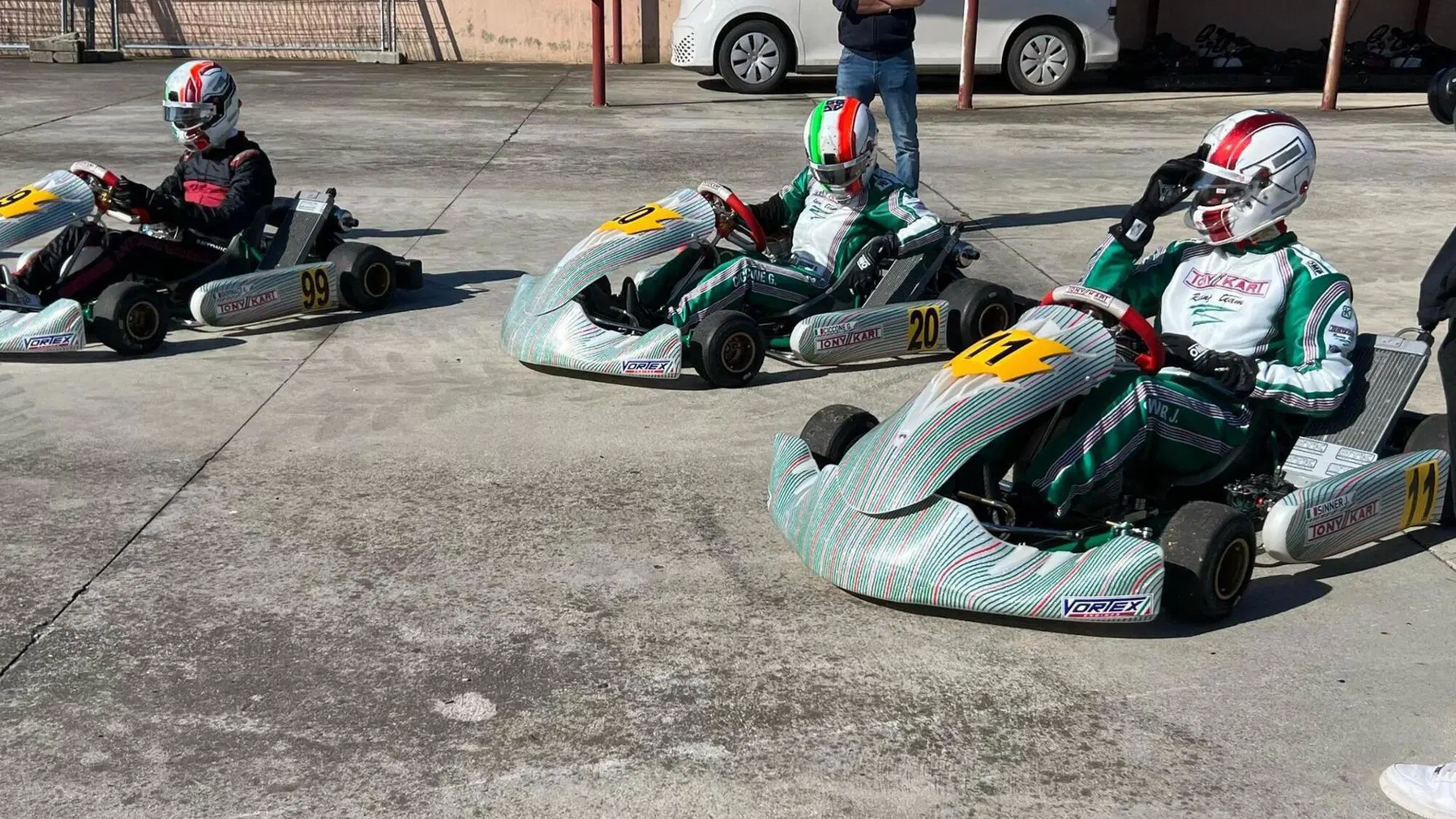 Jannik Sinner Antonio Giovinazzi Giulio Ciccone Kart