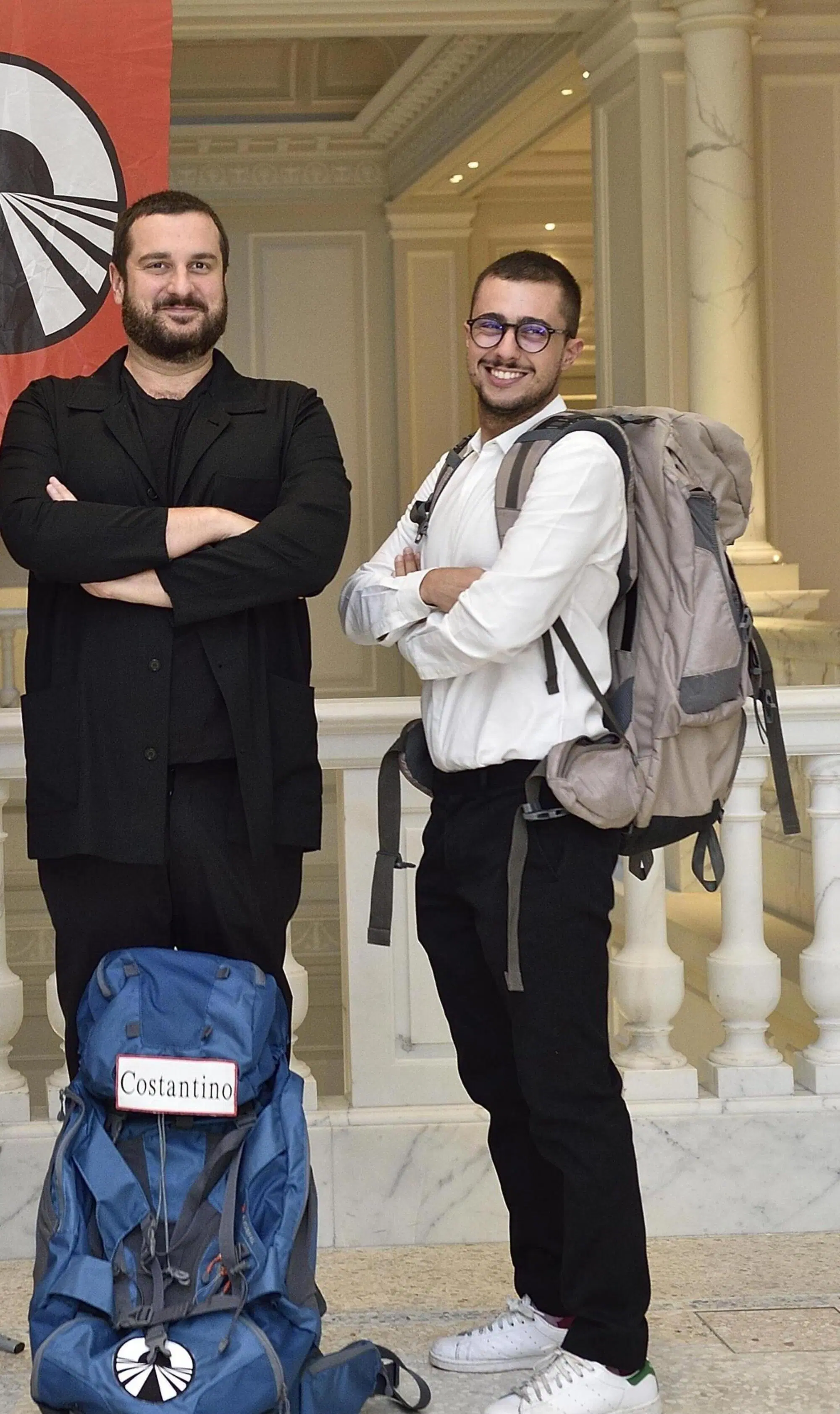 Andrea Pinna (a destra) con Costantino della Gherardesca ai tempi di Pechino Express