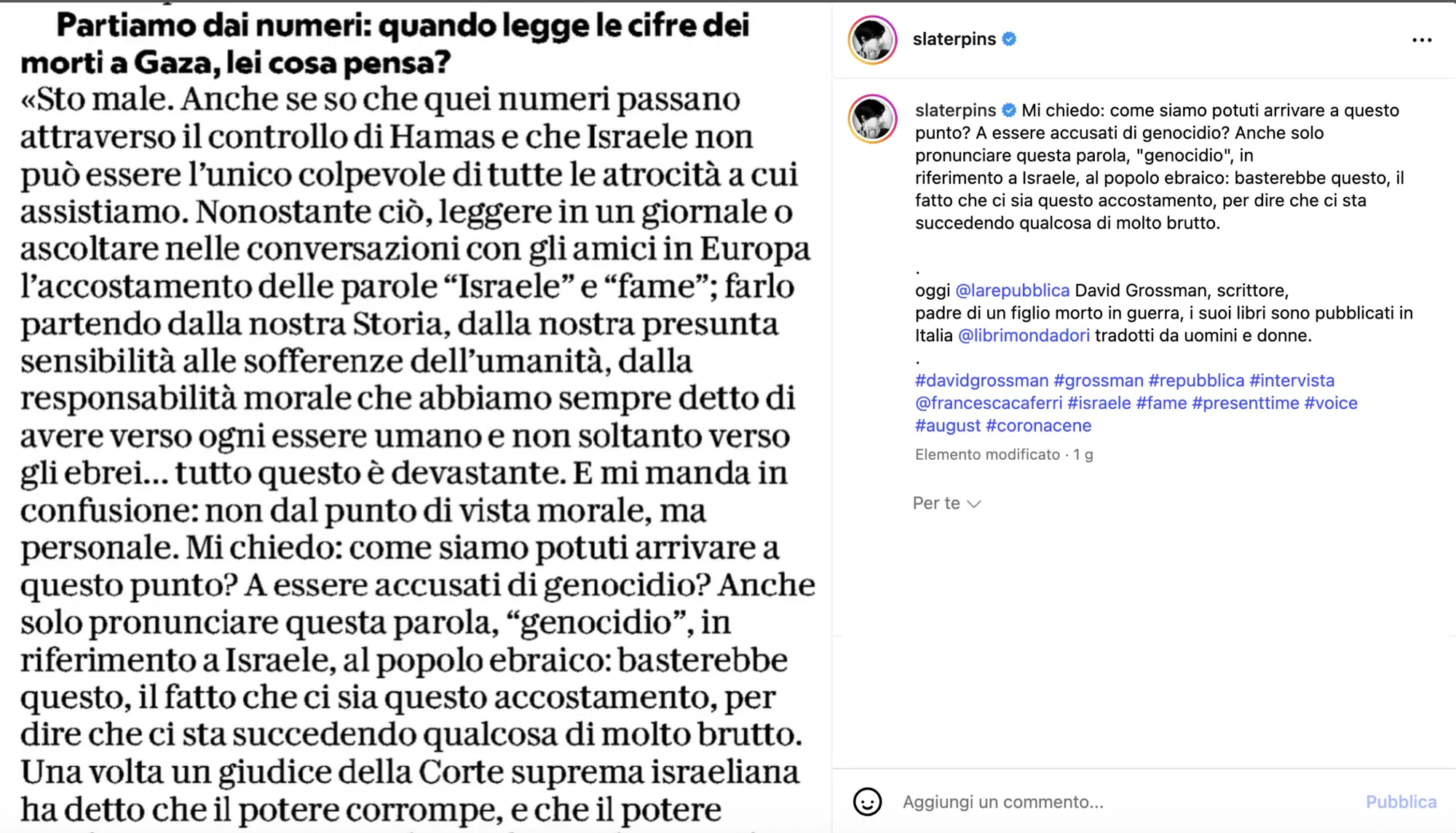 Il post di Chiara Valerio