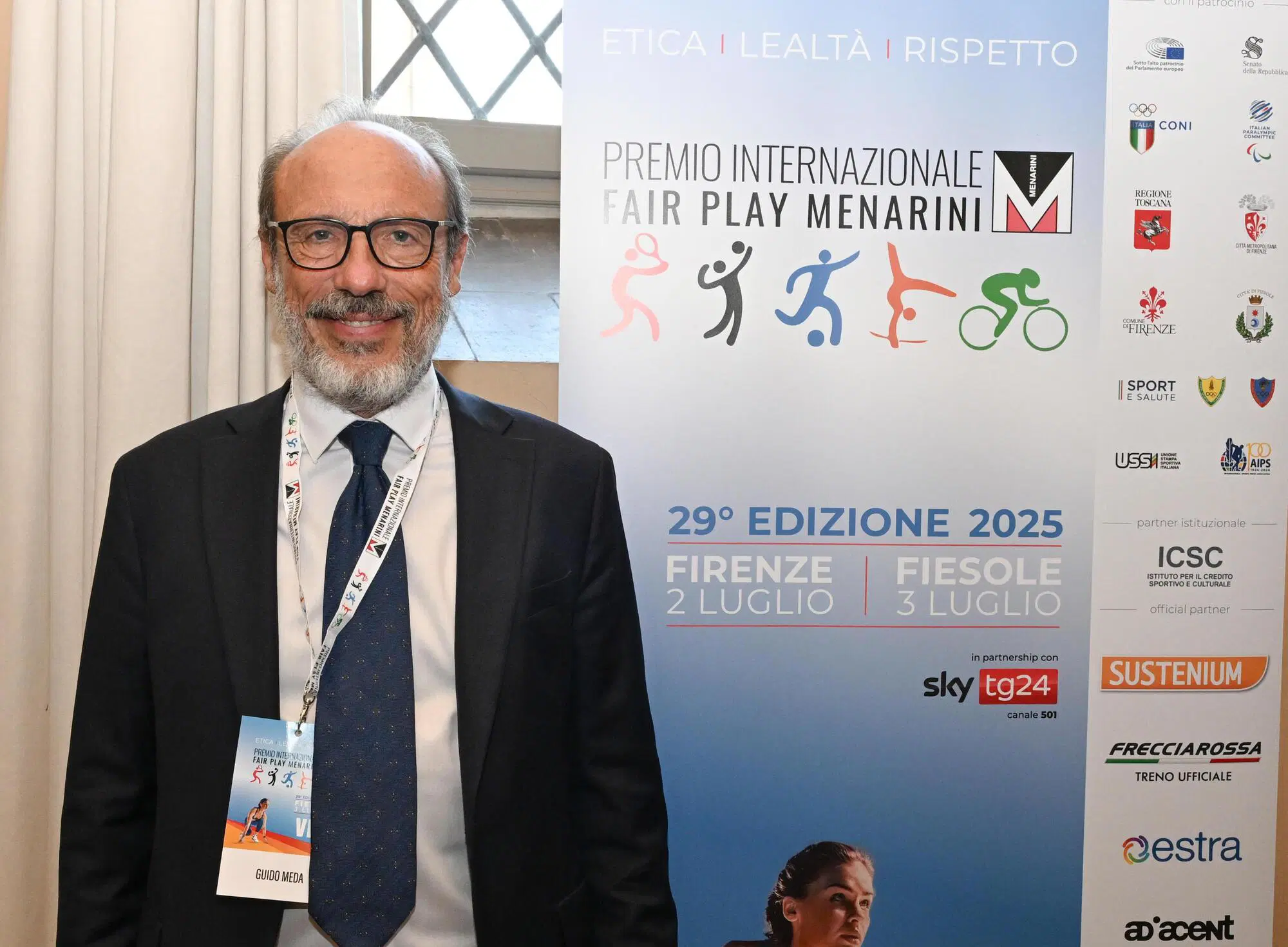 Guido Meda durante la 29&deg;esima edizione del Premio Internazionale Fair Play Menarini