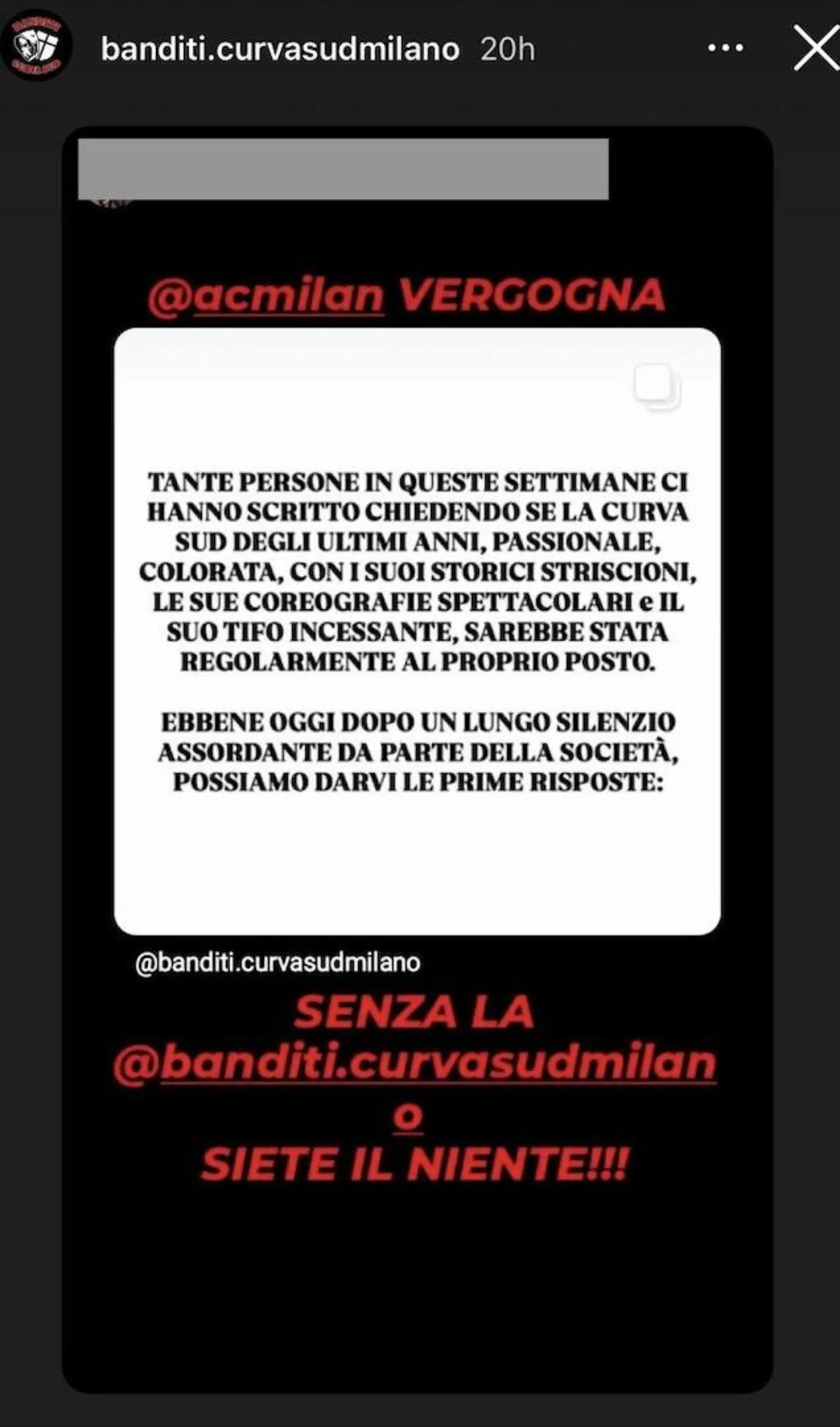 La rivolta social degli ultras del Milan