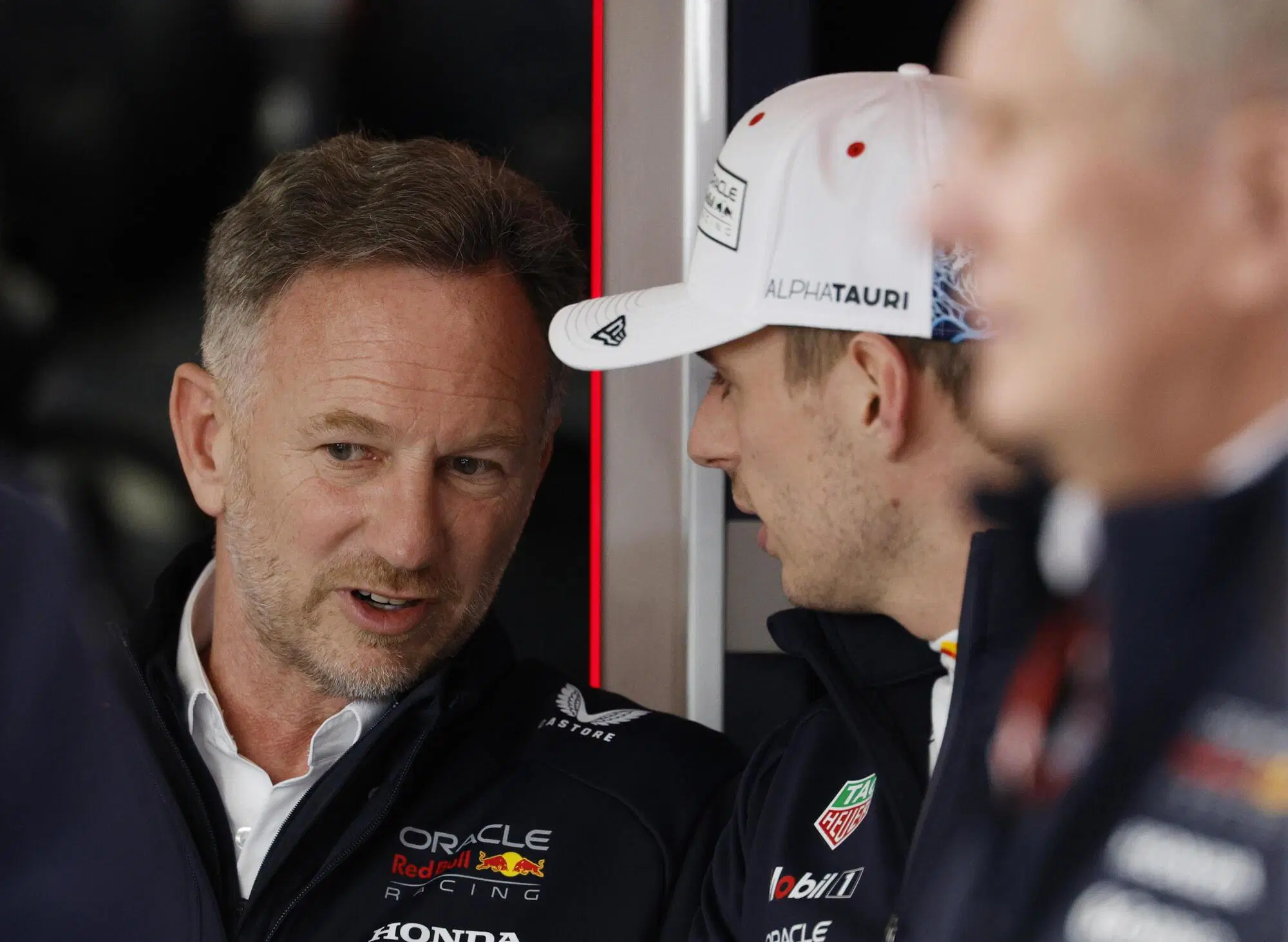 Max Verstappen insieme all&rsquo;ex team principal Christian Horner