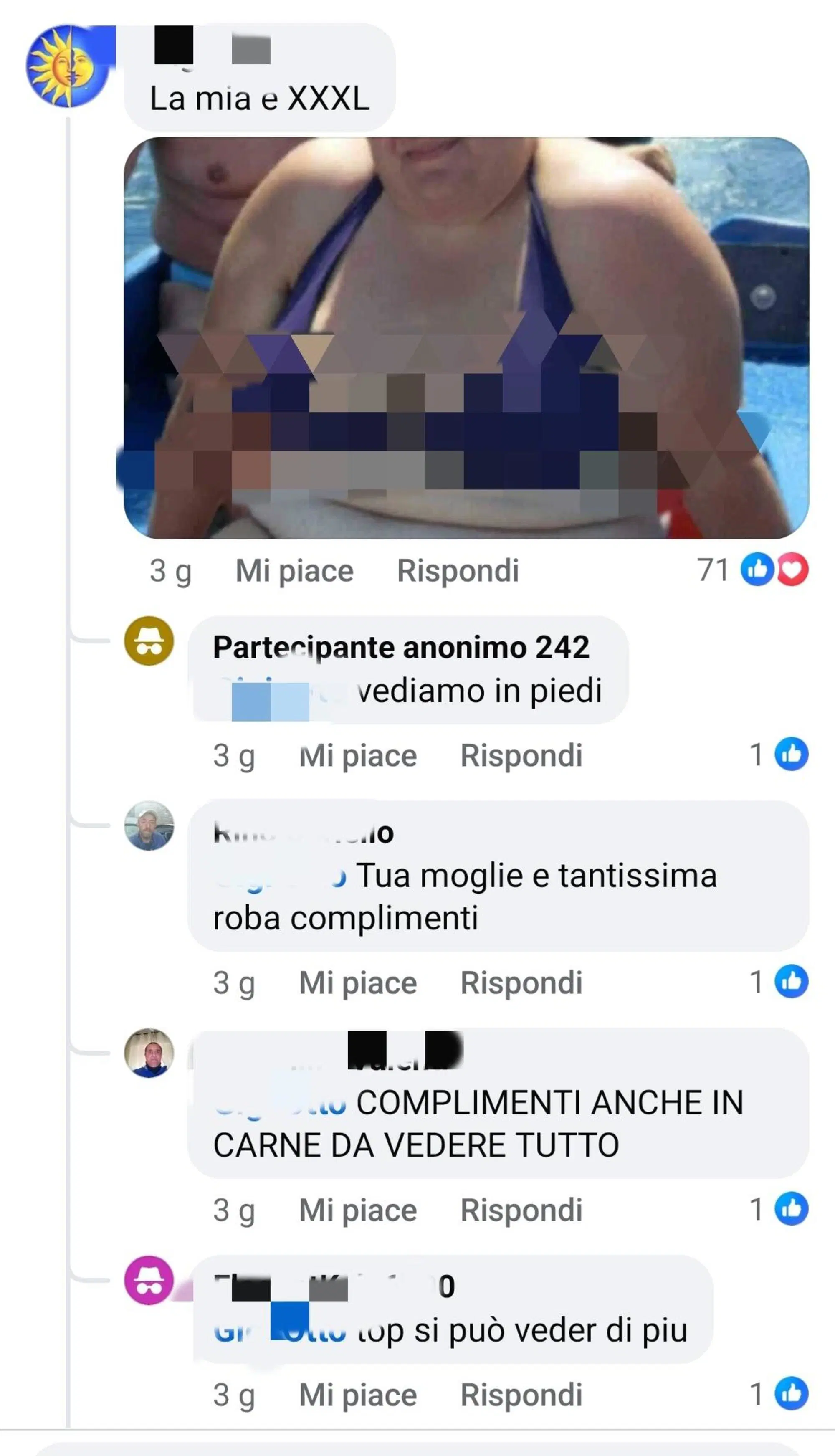 Uno screenshot dal gruppo