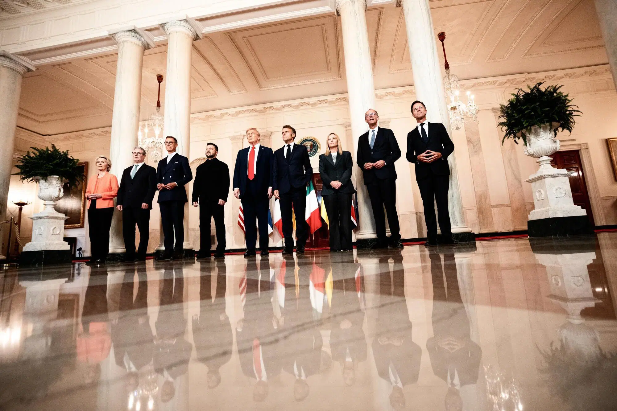 I leader europei alla Casa Bianca per il meeting sull'Ucraina