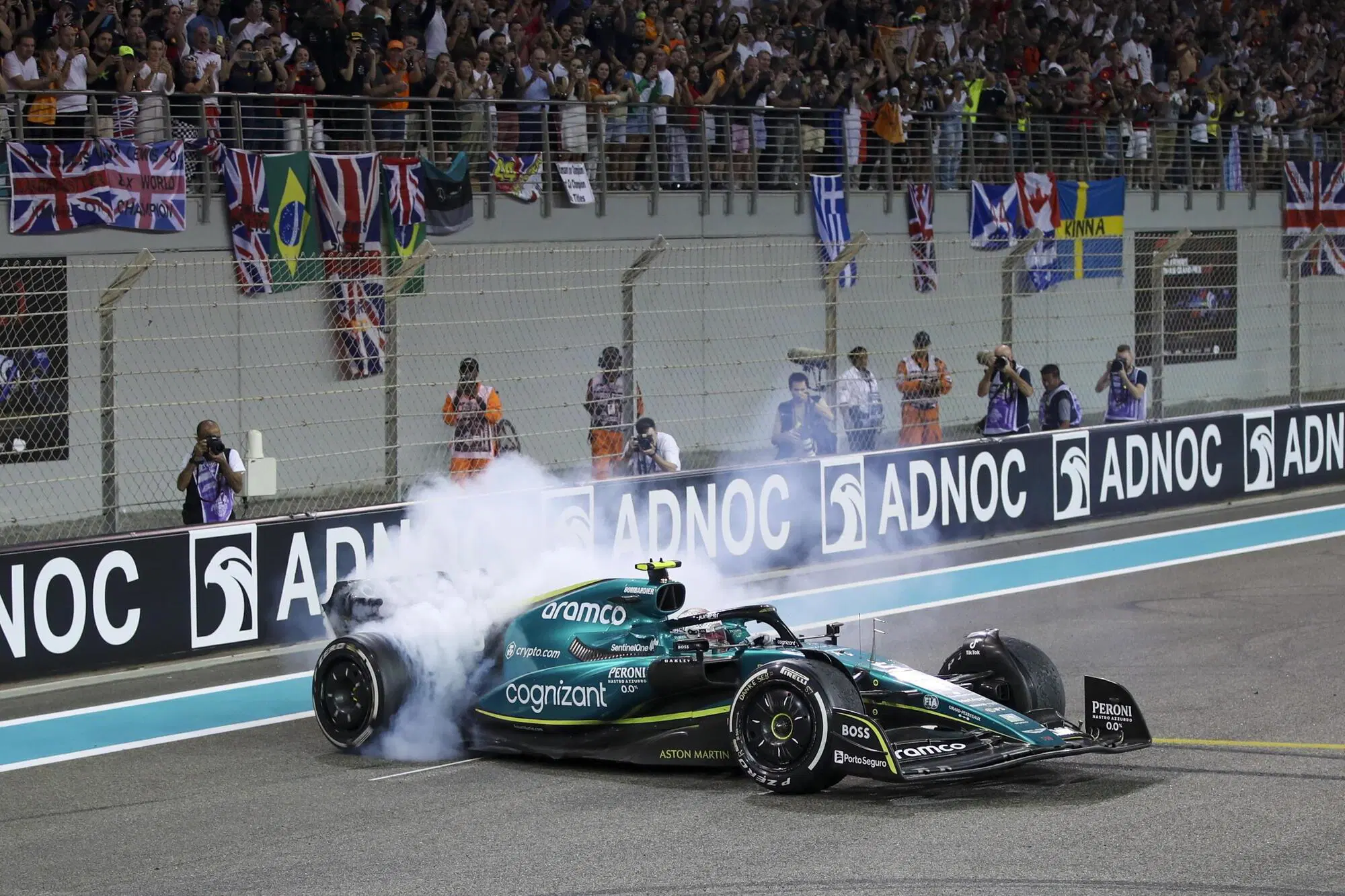 Sebastian Vettel durante l'ultima gara della sua carriera in Formula 1